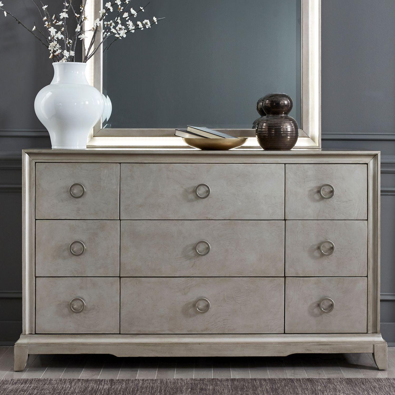 

    
Liberty Furniture Montage (849-BR) Dresser Platinum 849-BR31
