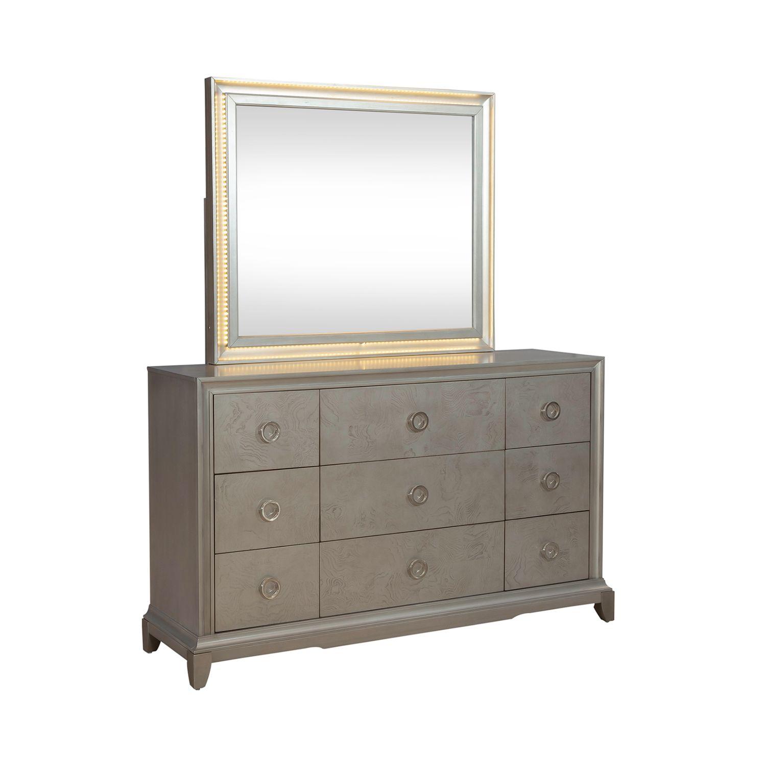 

    
Liberty Furniture Montage (849-BR) Dresser w/Mirror Platinum 849-BR-DM
