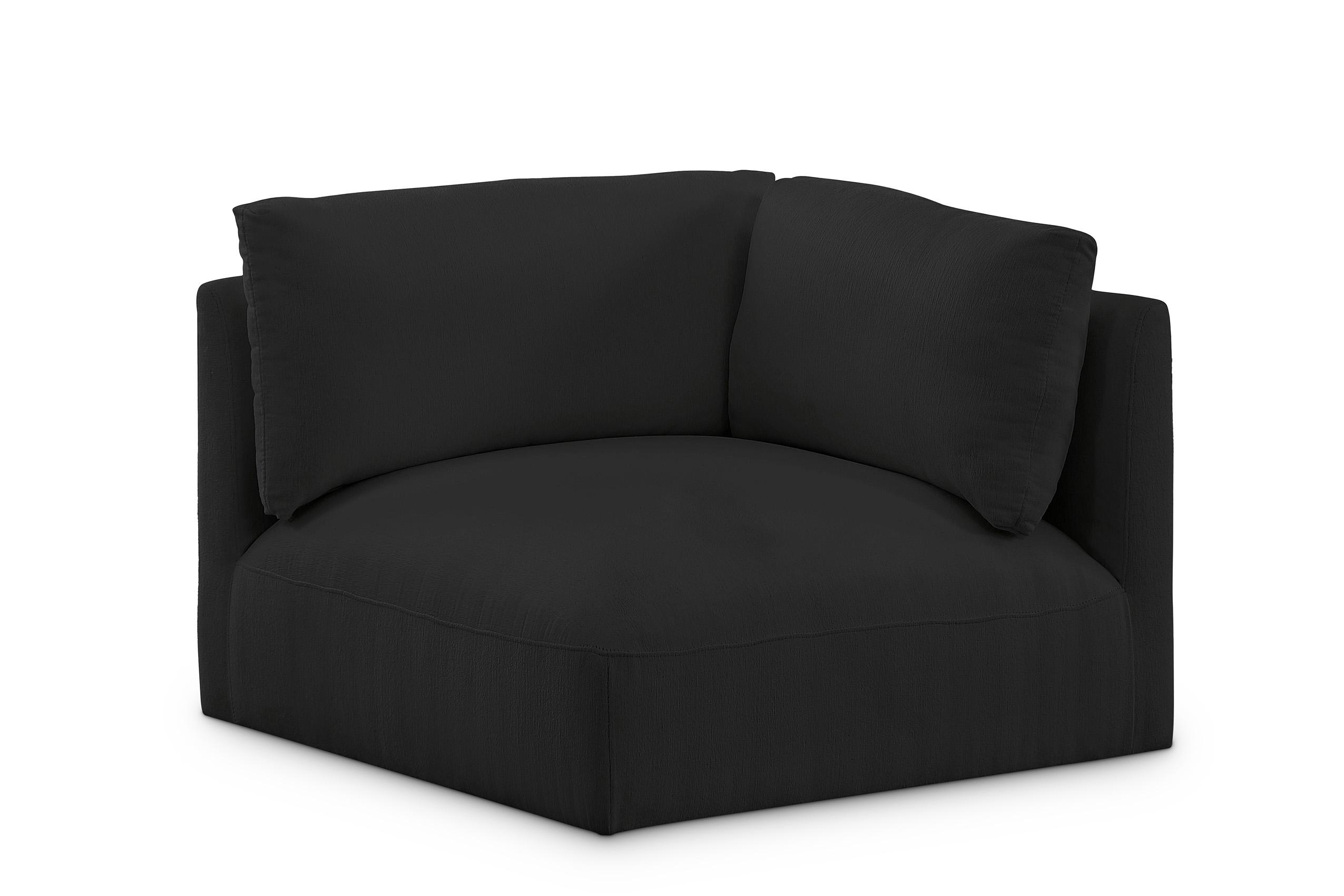 

    
Plush Black Fabric Modular Corner Chair EASE 696Black-Corner Meridian Modern
