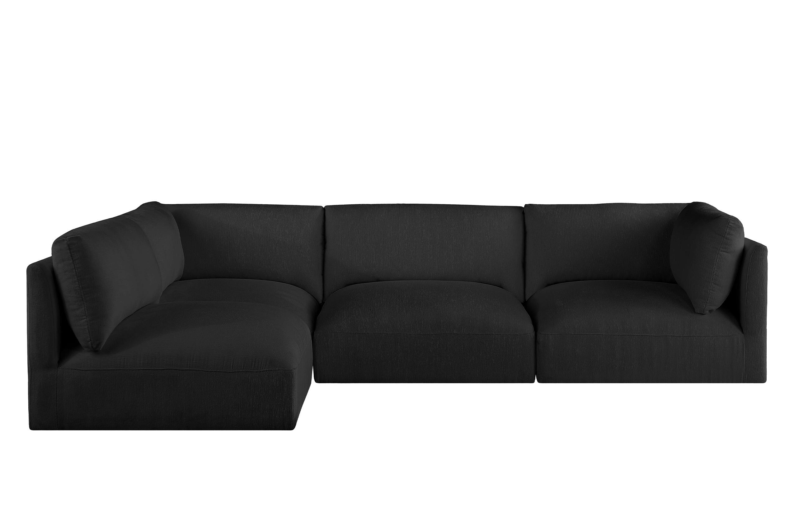 

    
696Black-Sec4B Meridian Furniture Modular Sectional Sofa
