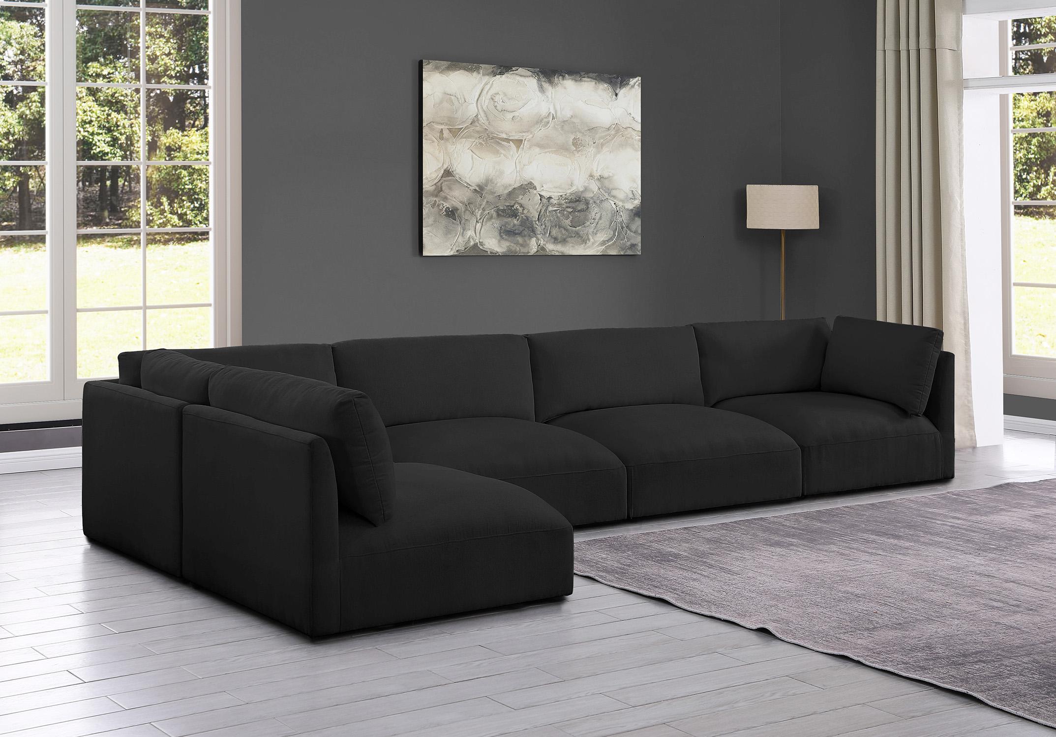 

        
Meridian Furniture EASE 696Black-Sec5B Modular Sectional Sofa Black Fabric 094308281148
