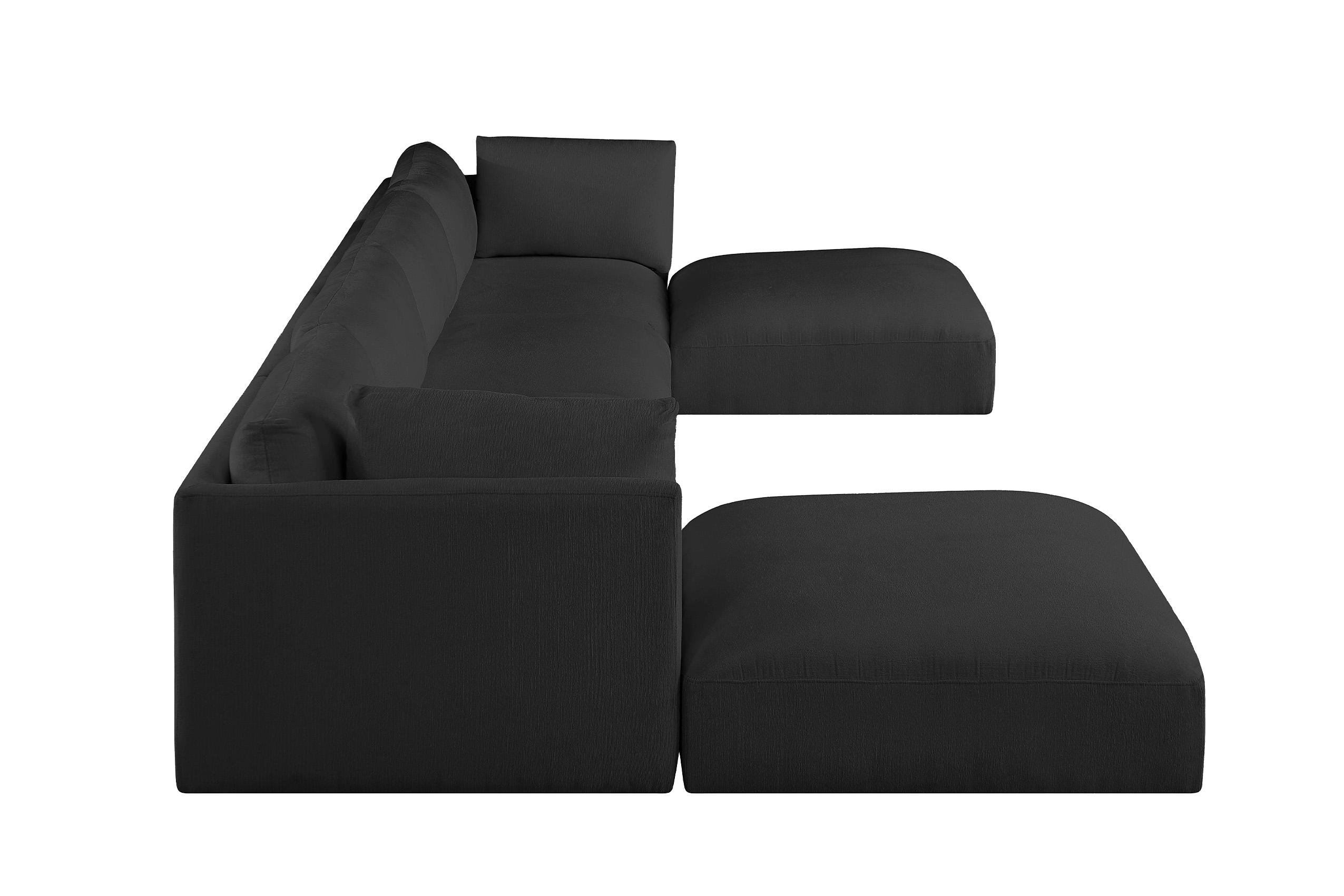 

        
Meridian Furniture EASE 696Black-Sec6C Modular Sectional Sofa Black Fabric 094308281247
