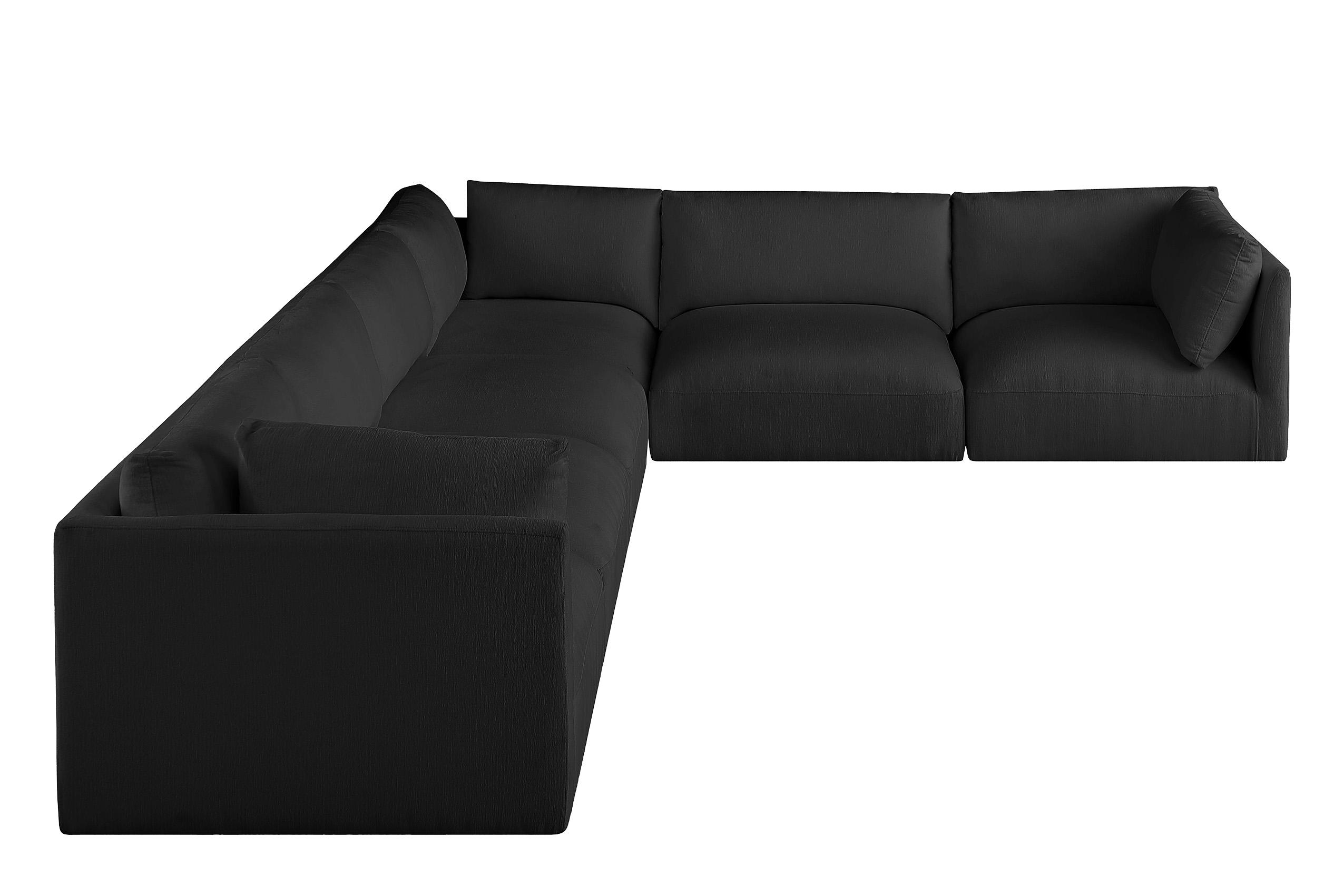 

        
Meridian Furniture EASE 696Black-Sec6D Modular Sectional Sofa Black Fabric 094308281261

