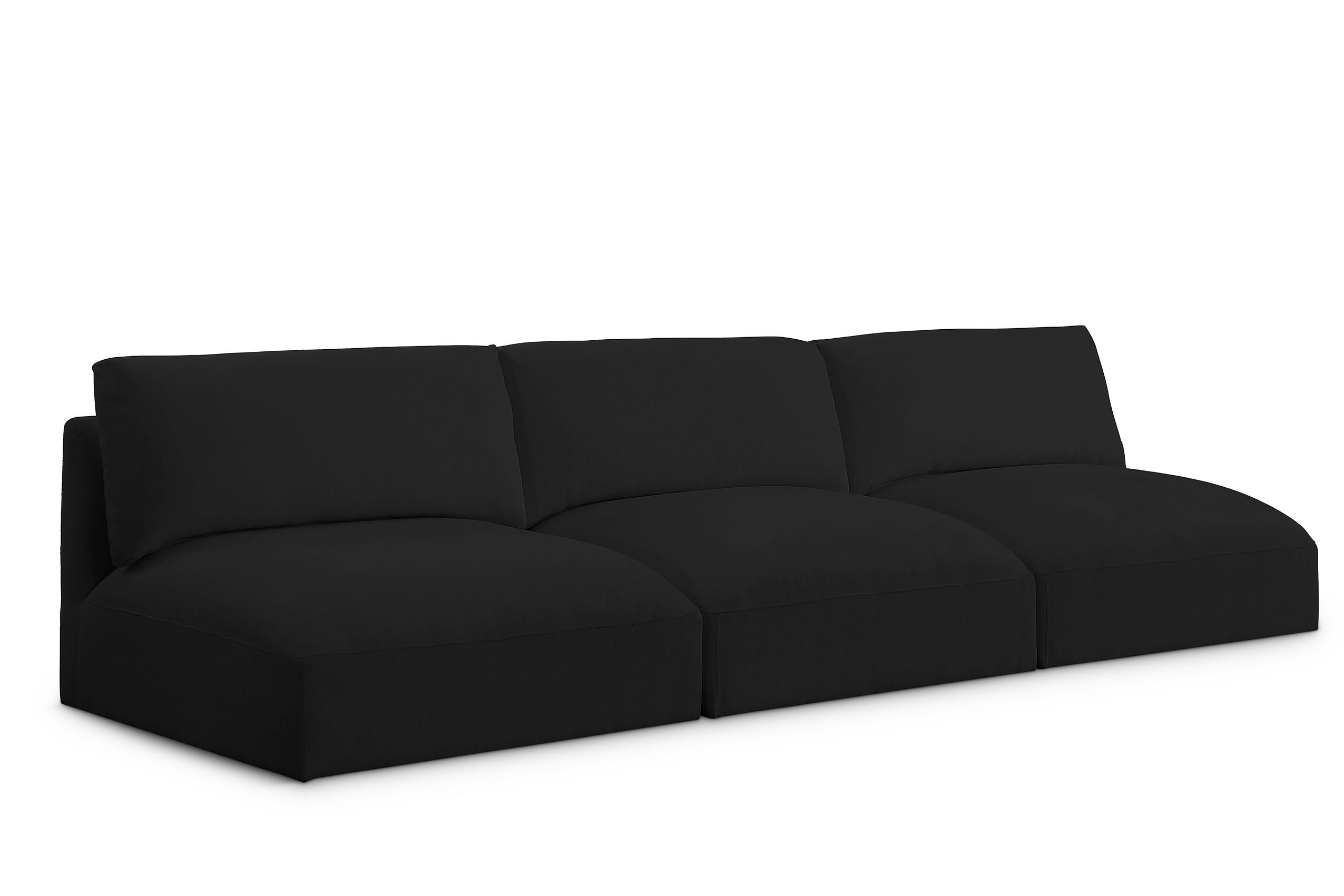 

    
Plush Black Fabric Modular Sofa EASE 696Black-S114A Meridian Modern Contemporary
