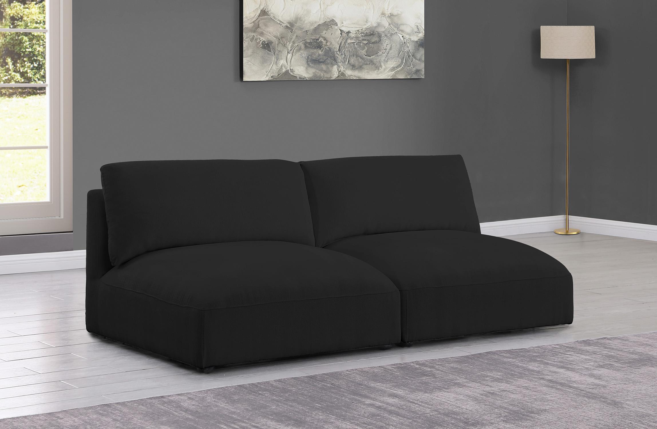 

    
Plush Black Fabric Modular Sofa EASE 696Black-S76A Meridian Modern Contemporary
