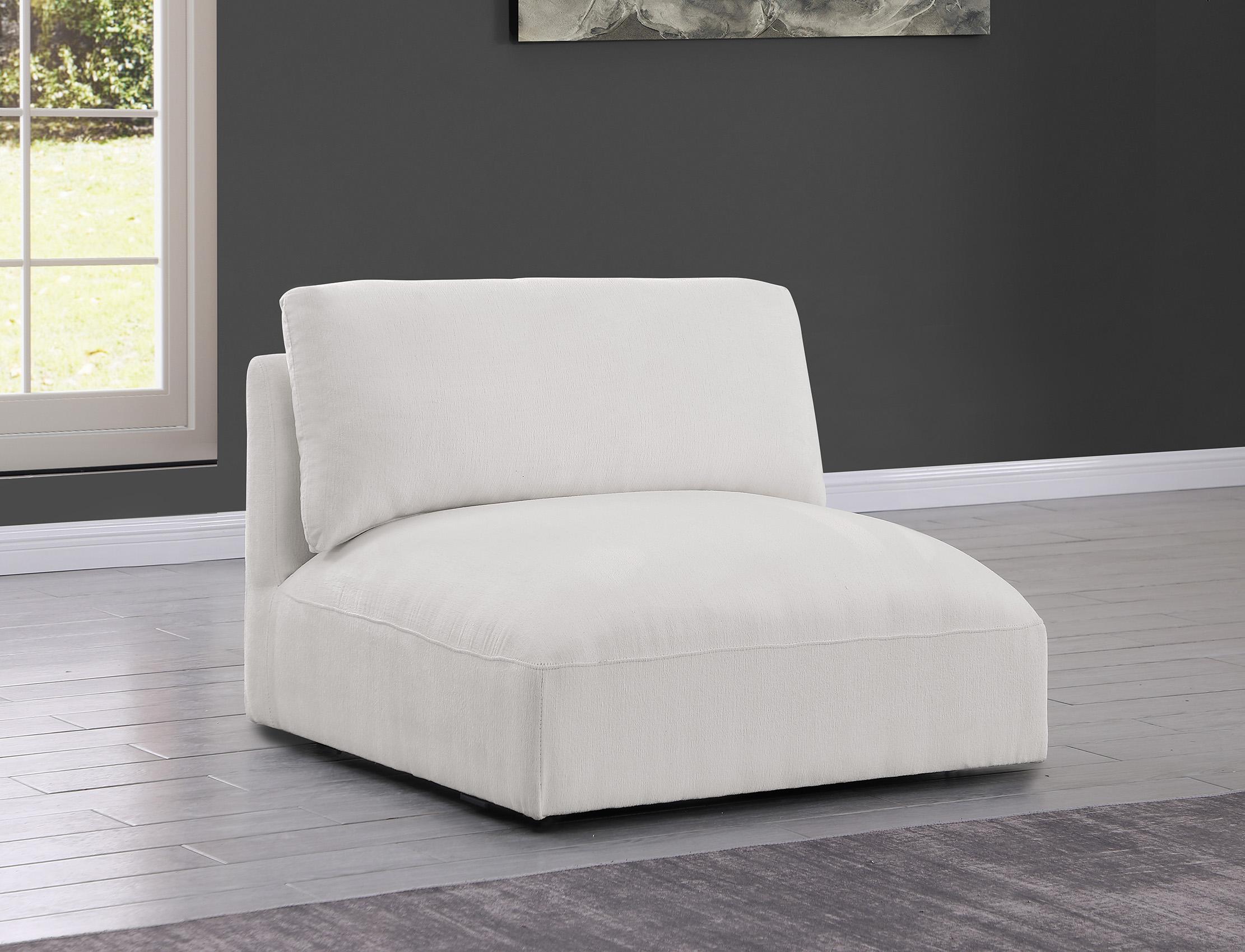 

    
Plush Cream Fabric Modular Chair EASE 696Cream-Armless Meridian Modern
