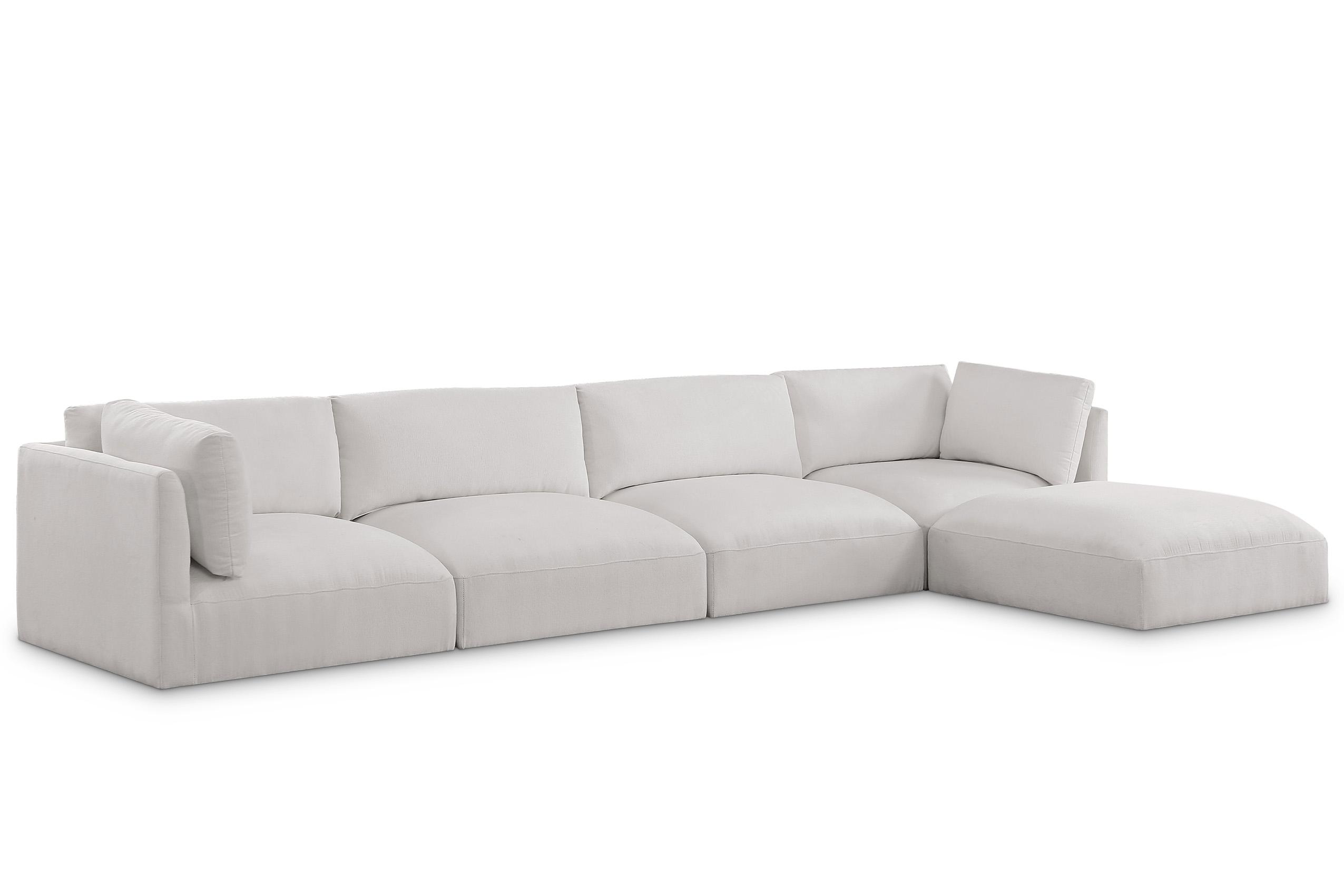 

    
Plush Cream Fabric Modular Sectional Sofa EASE 696Cream-Sec5A Meridian Modern
