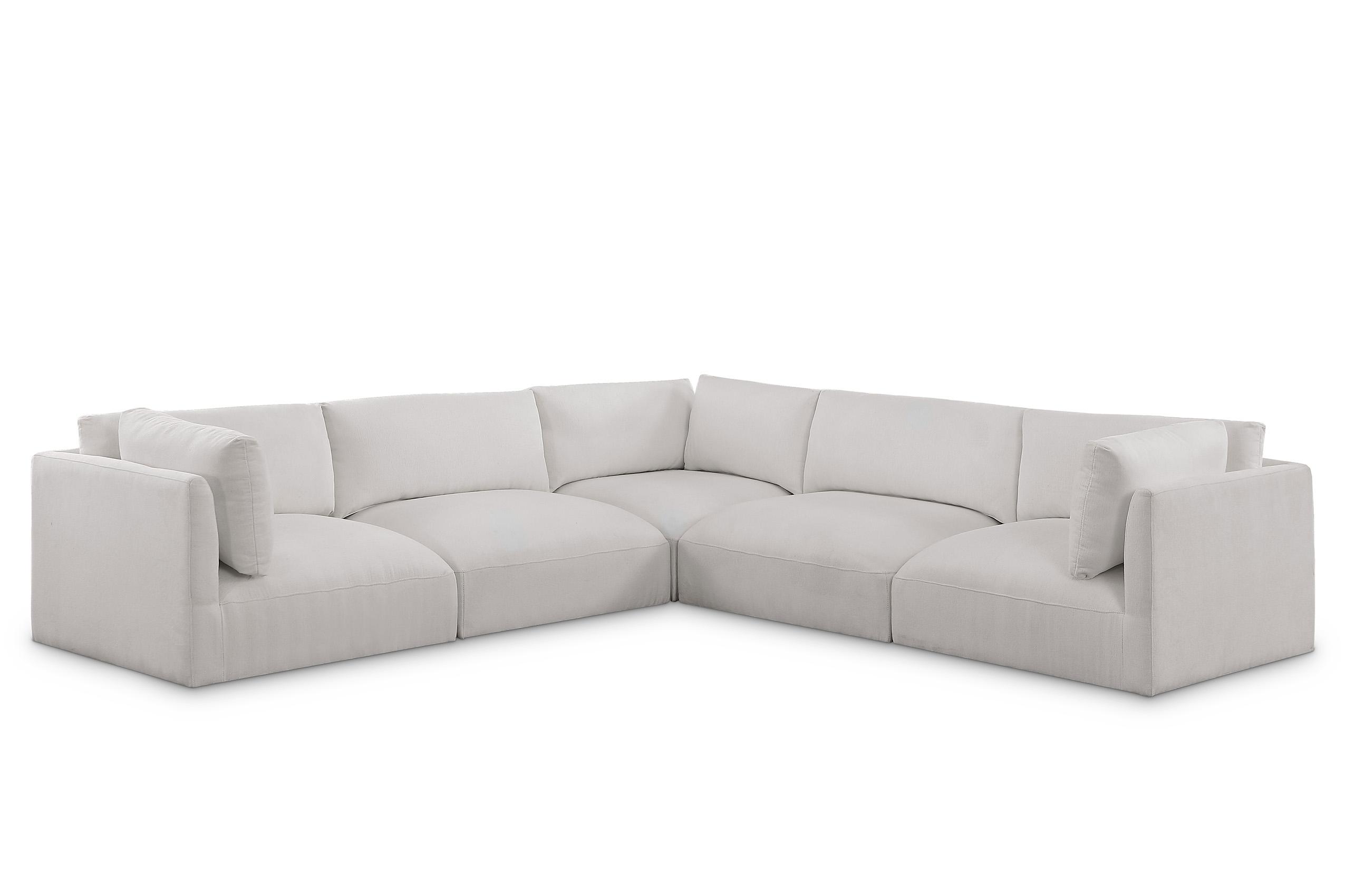 Contemporary, Modern Modular Sectional Sofa EASE 696Cream-Sec5D 696Cream-Sec5D in Cream Fabric