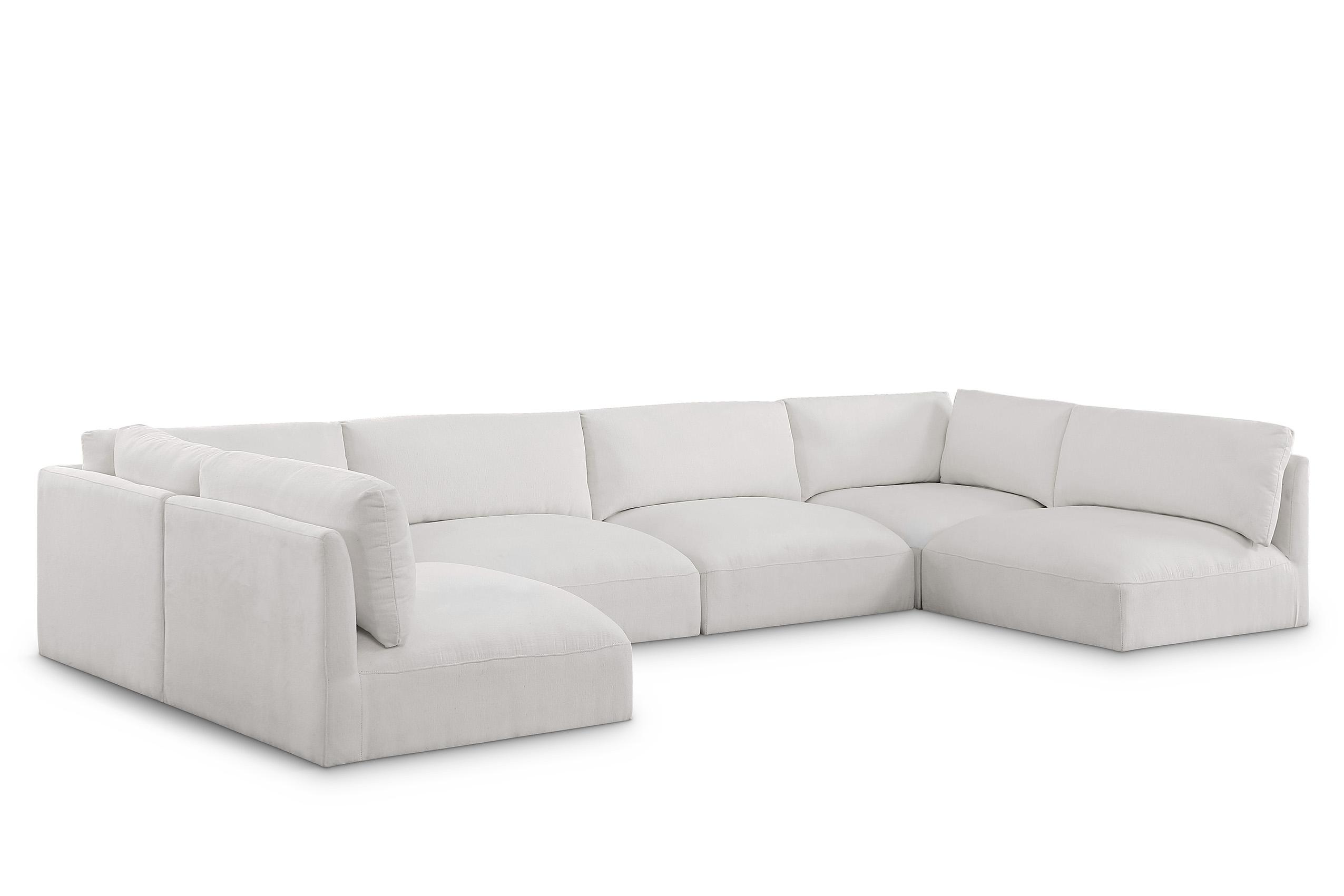 Contemporary, Modern Modular Sectional Sofa EASE 696Cream-Sec6A 696Cream-Sec6A in Cream Fabric