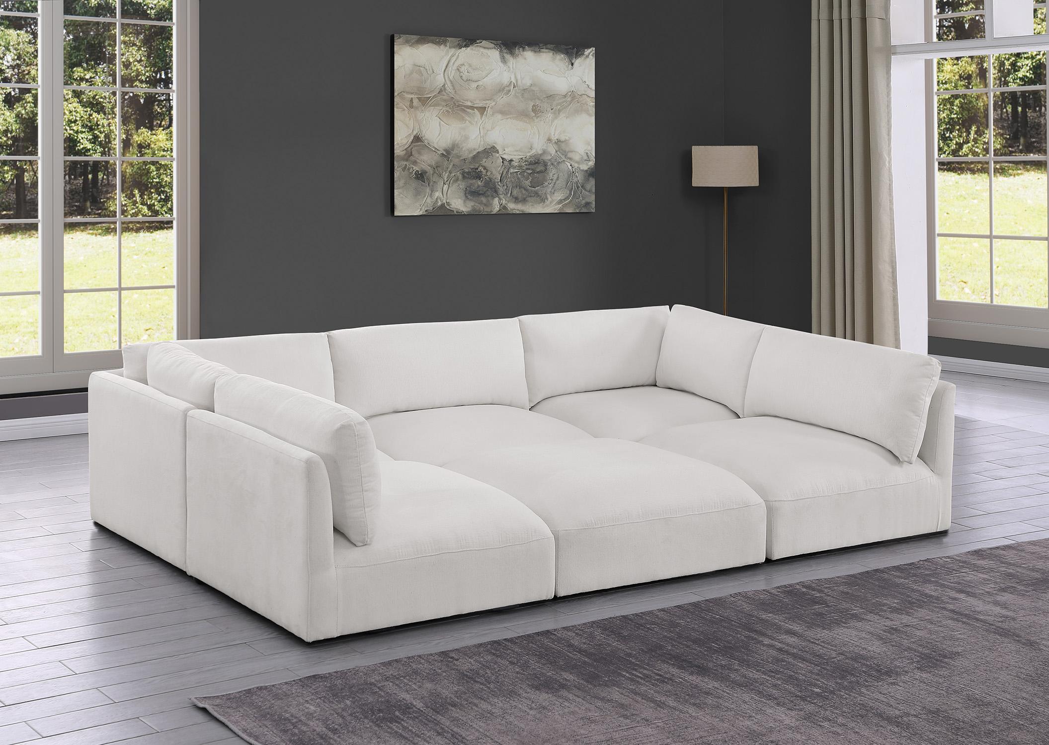 

    
Plush Cream Fabric Modular Sectional Sofa EASE 696Cream-Sec6B Meridian Modern
