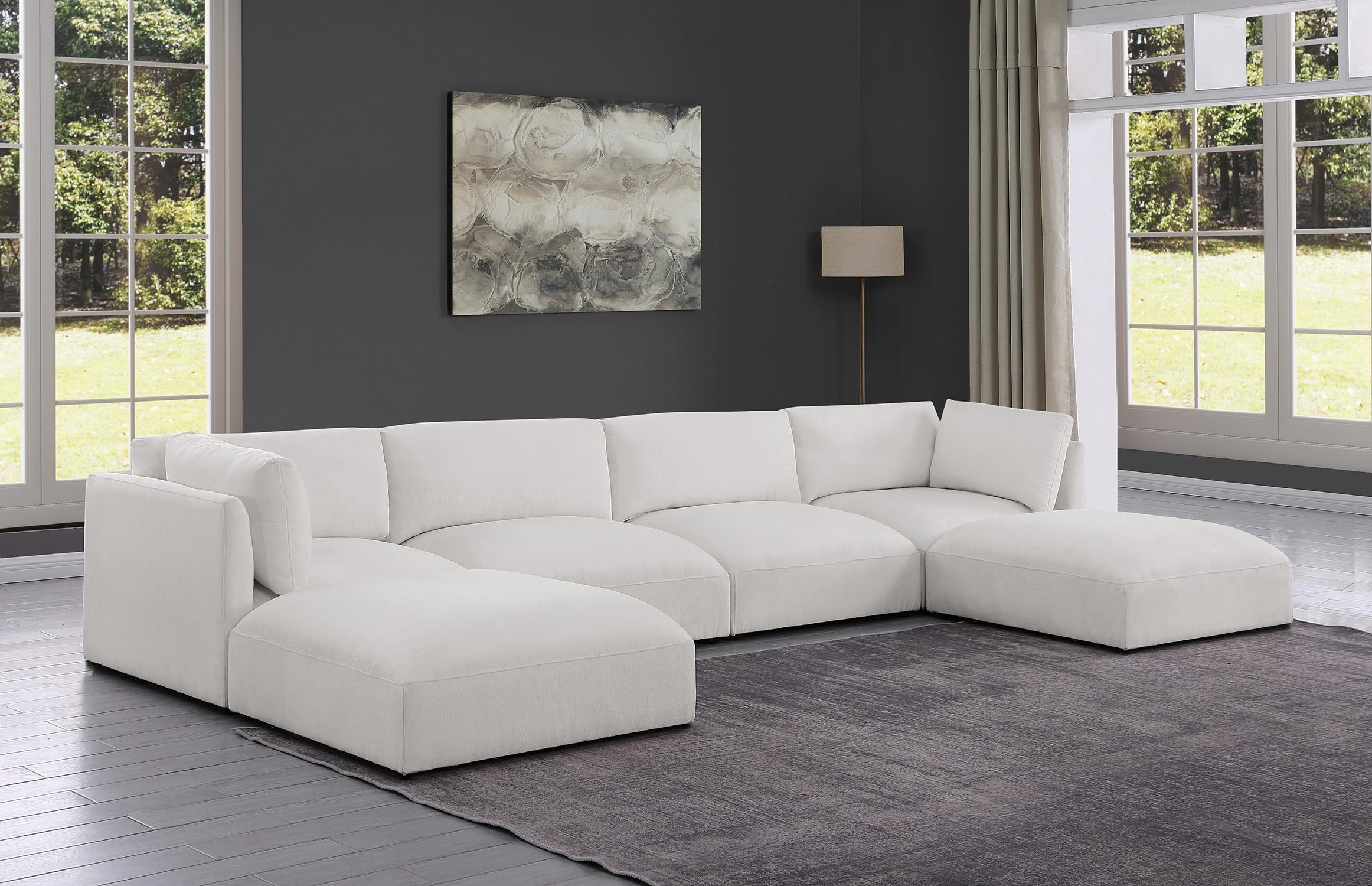 

    
Plush Cream Fabric Modular Sectional Sofa EASE 696Cream-Sec6C Meridian Modern
