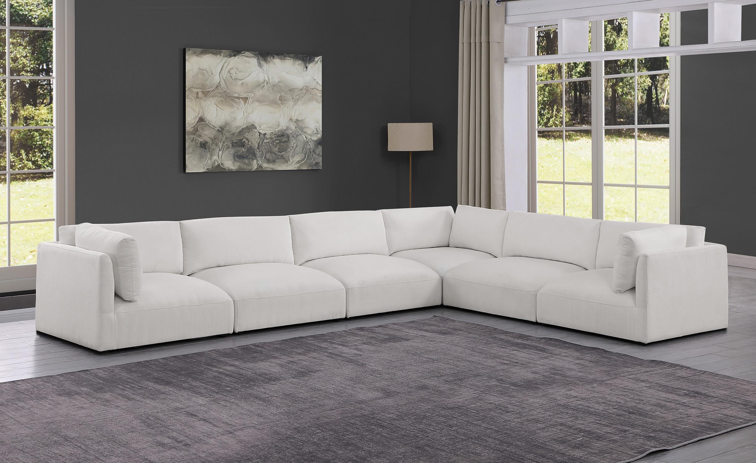 

    
Plush Cream Fabric Modular Sectional Sofa EASE 696Cream-Sec6D Meridian Modern
