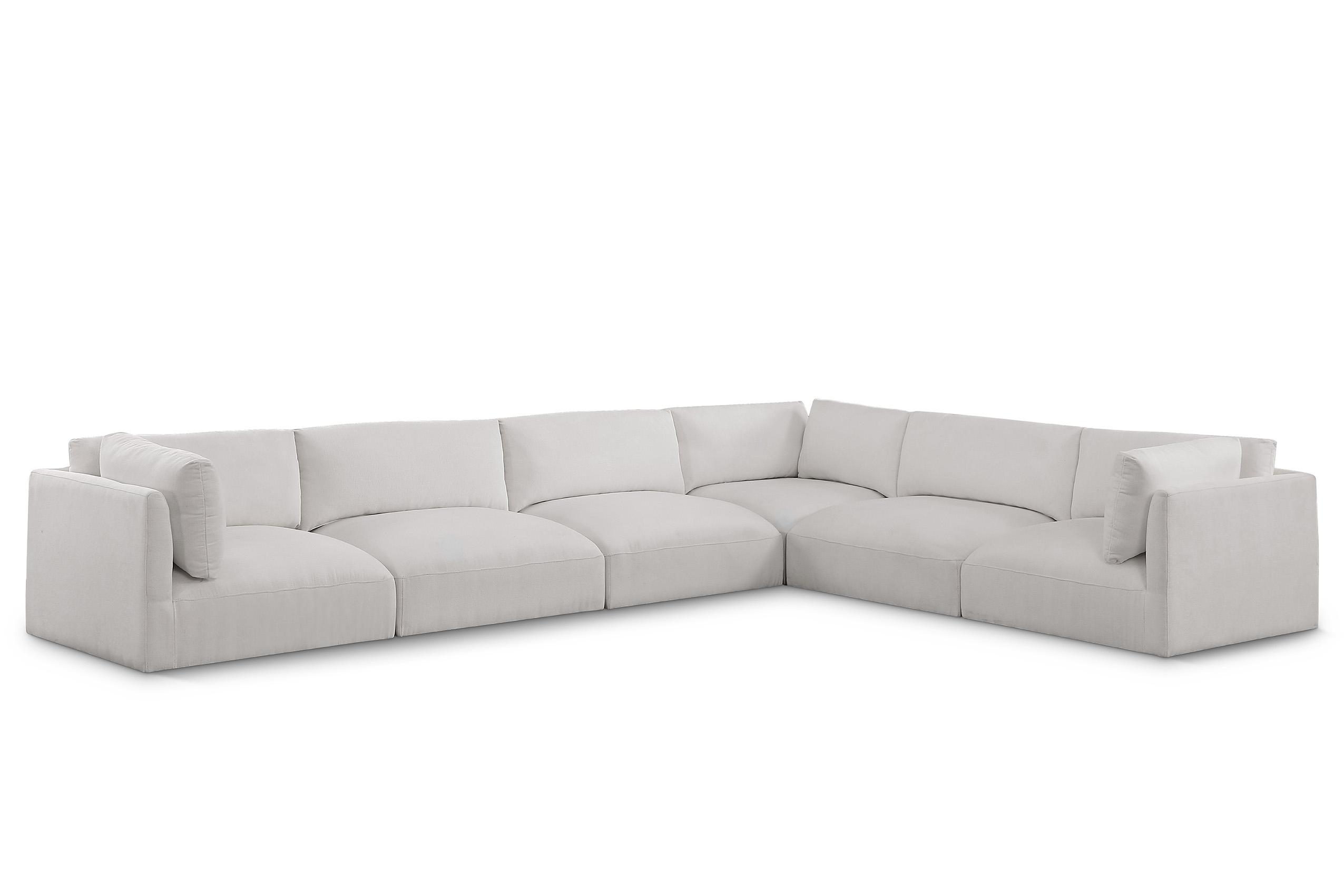 Contemporary, Modern Modular Sectional Sofa EASE 696Cream-Sec6D 696Cream-Sec6D in Cream Fabric