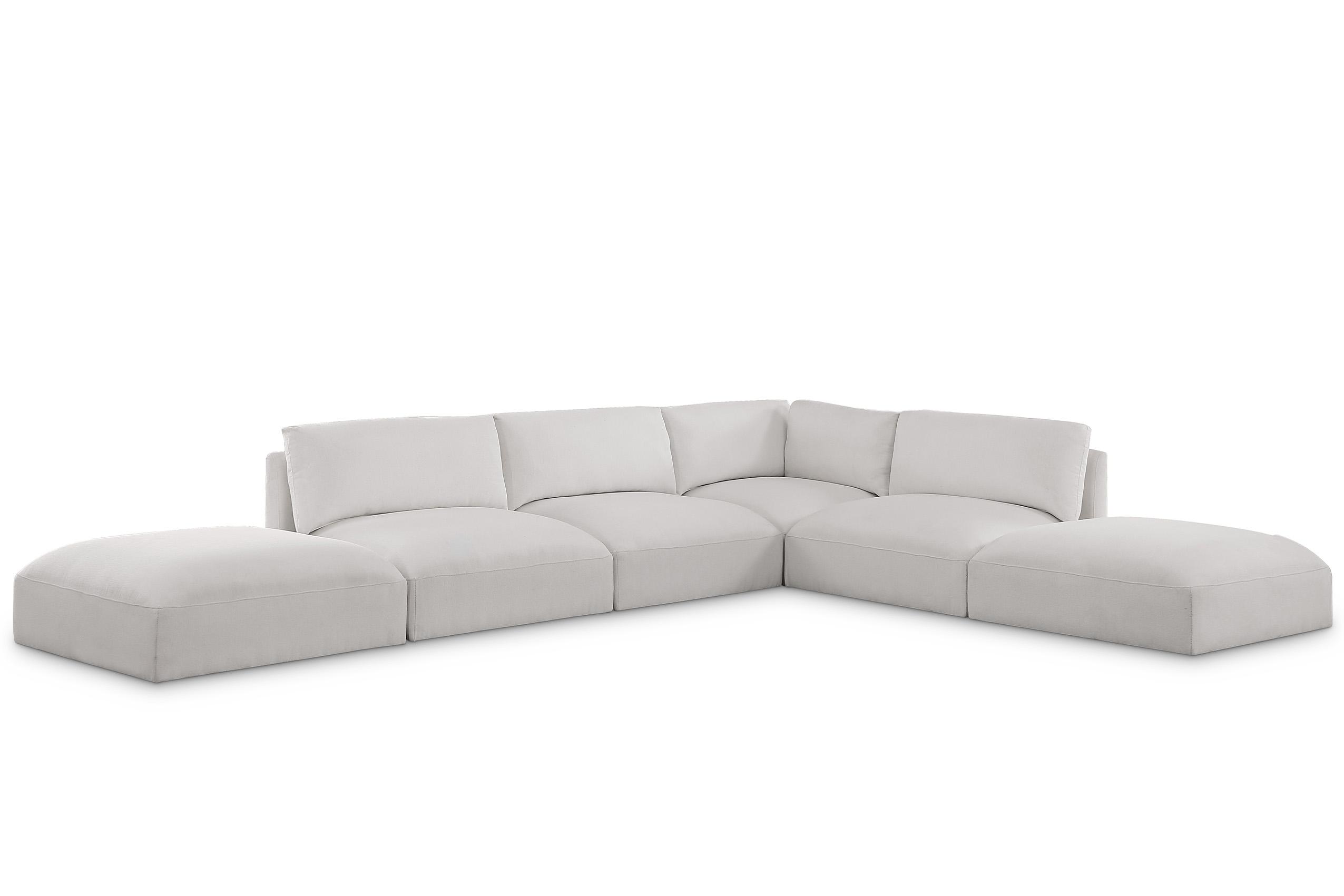 Contemporary, Modern Modular Sectional Sofa EASE  696Cream-Sec6E 696Cream-Sec6E in Cream Fabric
