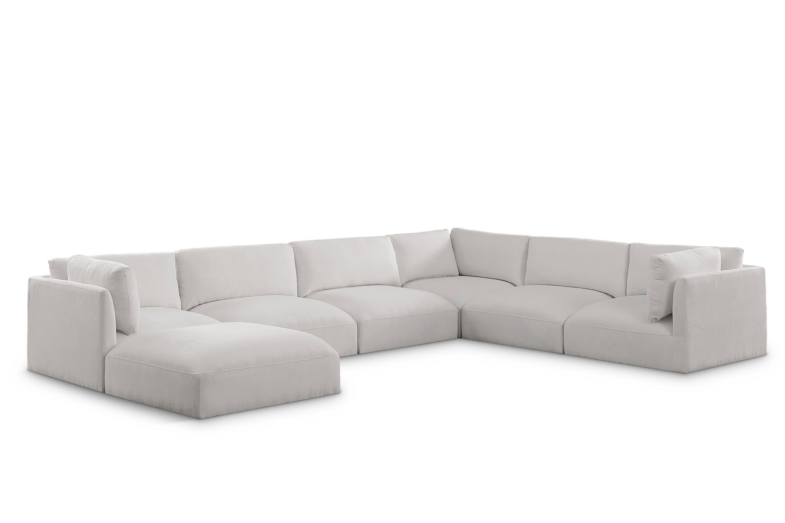 

    
Plush Cream Fabric Modular Sectional Sofa EASE 696Cream-Sec7A Meridian Modern
