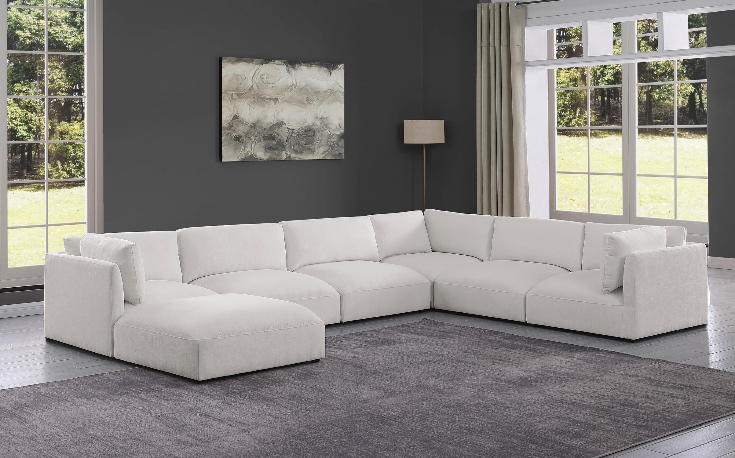 

    
Plush Cream Fabric Modular Sectional Sofa EASE 696Cream-Sec7A Meridian Modern
