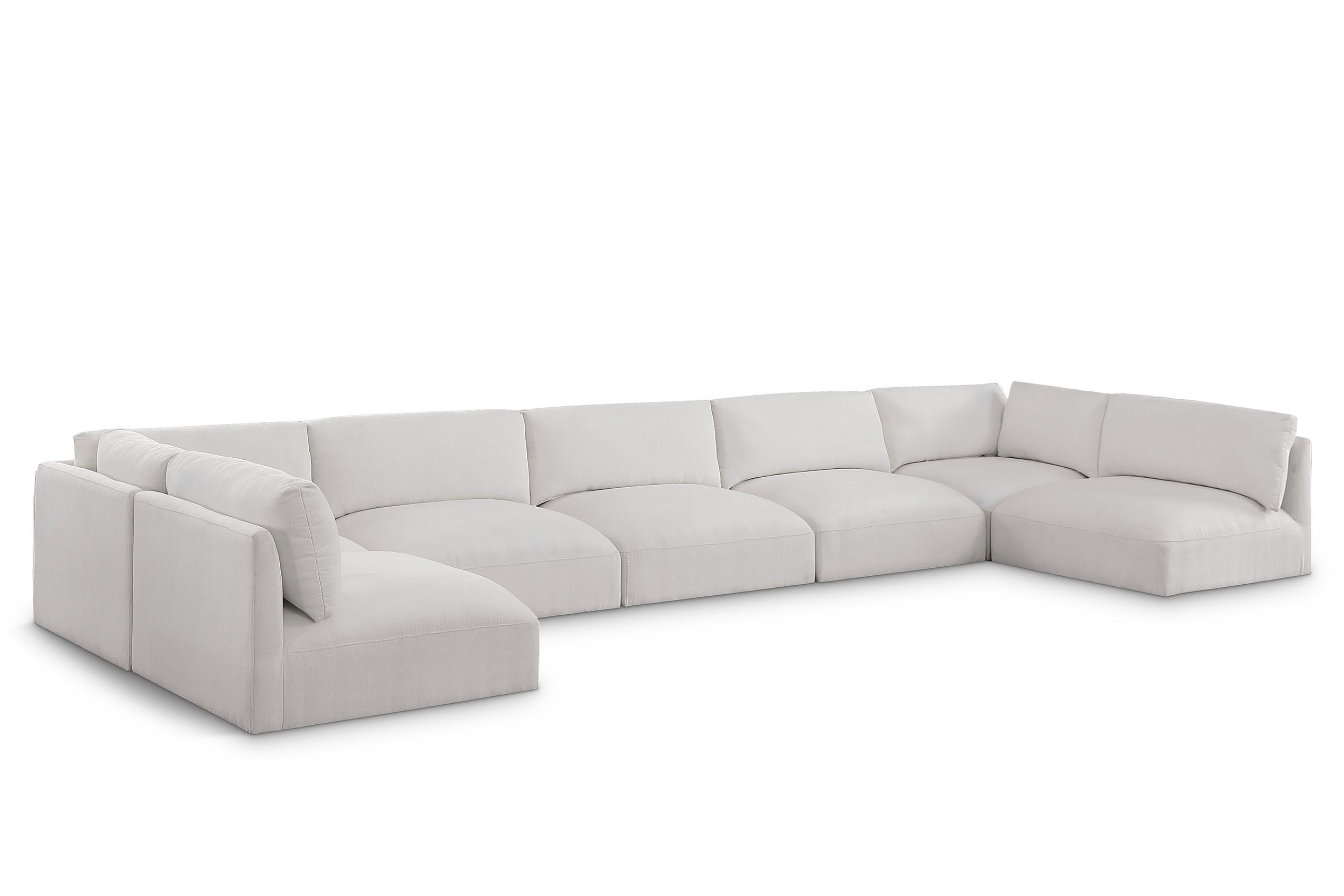 Contemporary, Modern Modular Sectional Sofa EASE 696Cream-Sec7B 696Cream-Sec7B in Cream Fabric