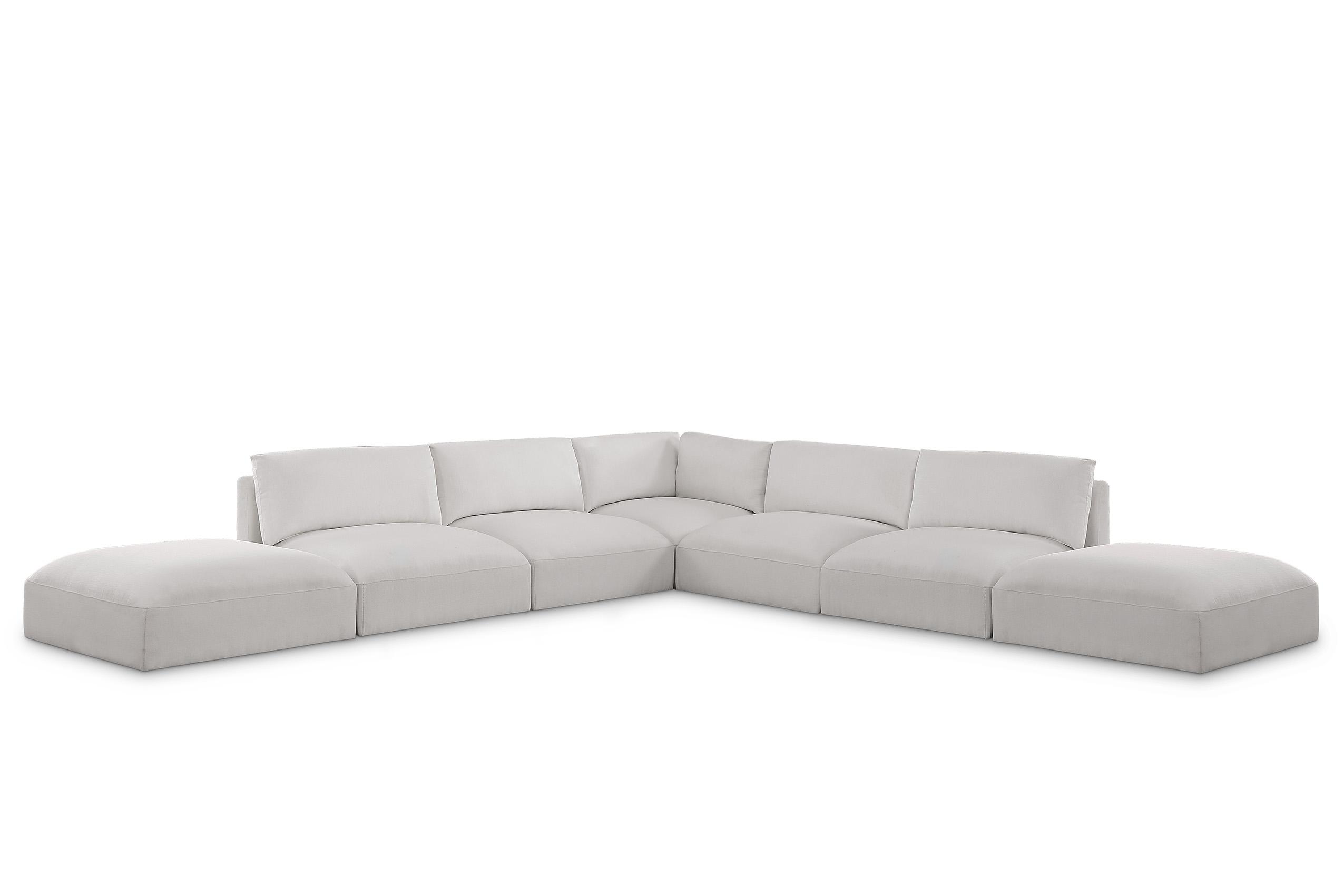 Contemporary, Modern Modular Sectional Sofa EASE 696Cream-Sec7C 696Cream-Sec7C in Cream Fabric