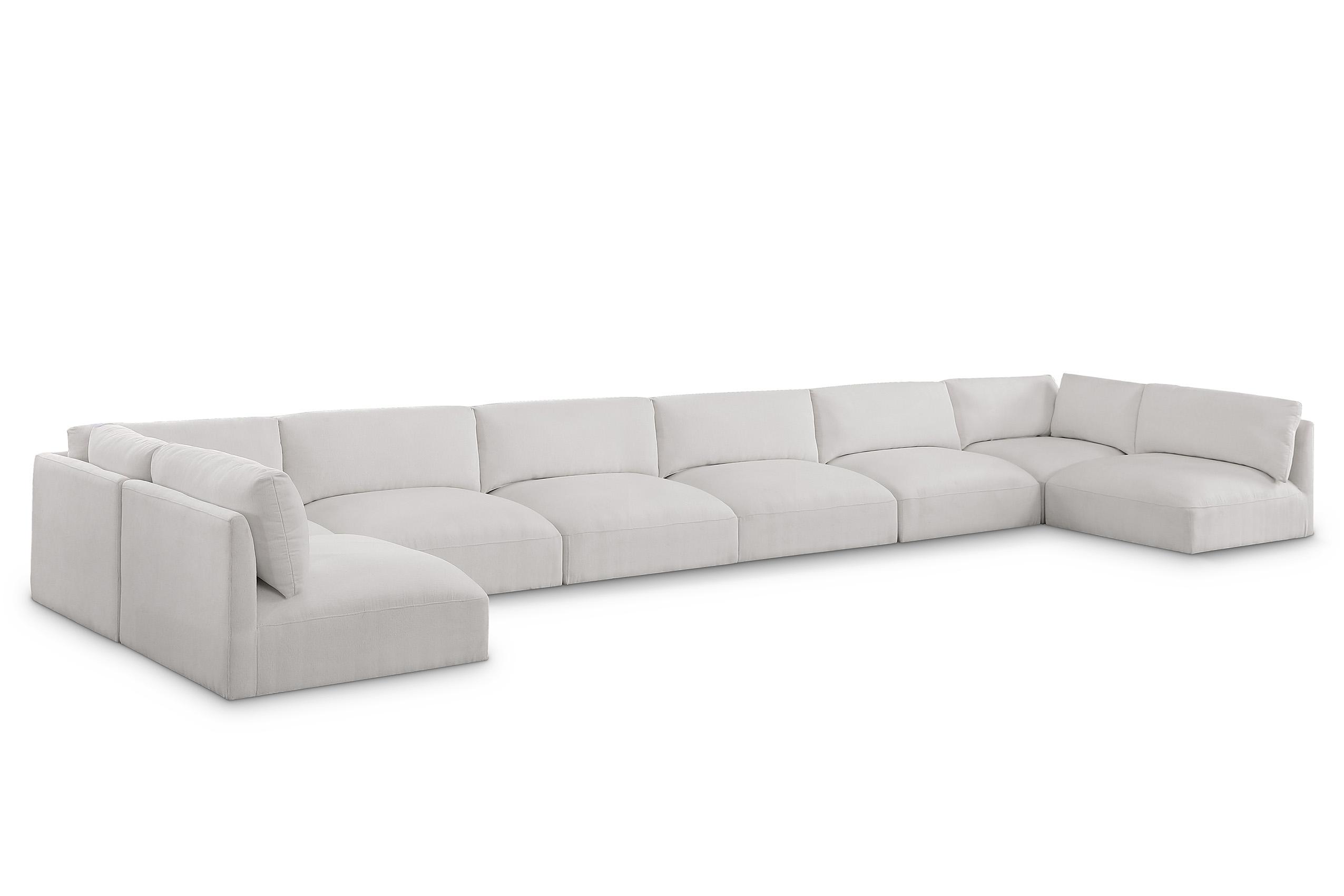 

    
Plush Cream Fabric Modular Sectional Sofa EASE 696Cream-Sec8B Meridian Modern
