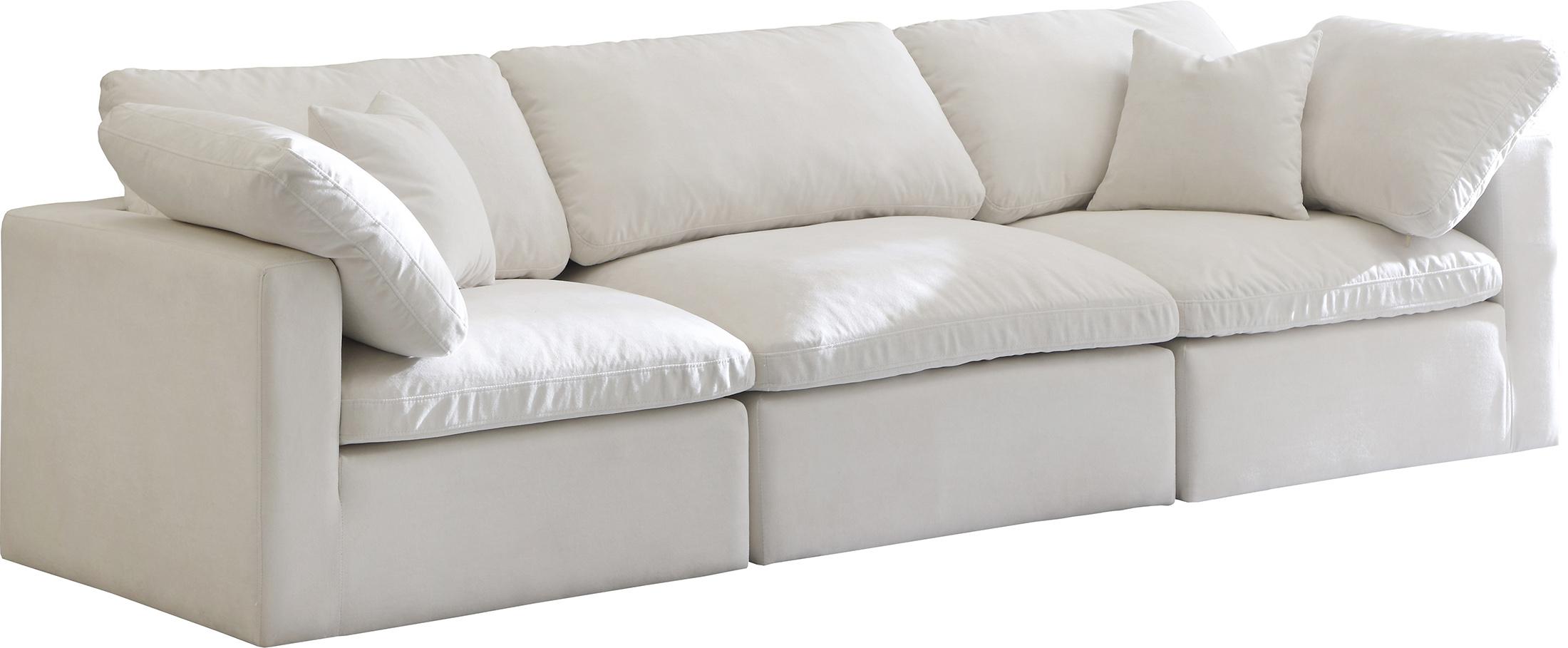 

    
Cream Velvet Comfort Modular Sofa Plush 602Cream-S105 Meridian Modern
