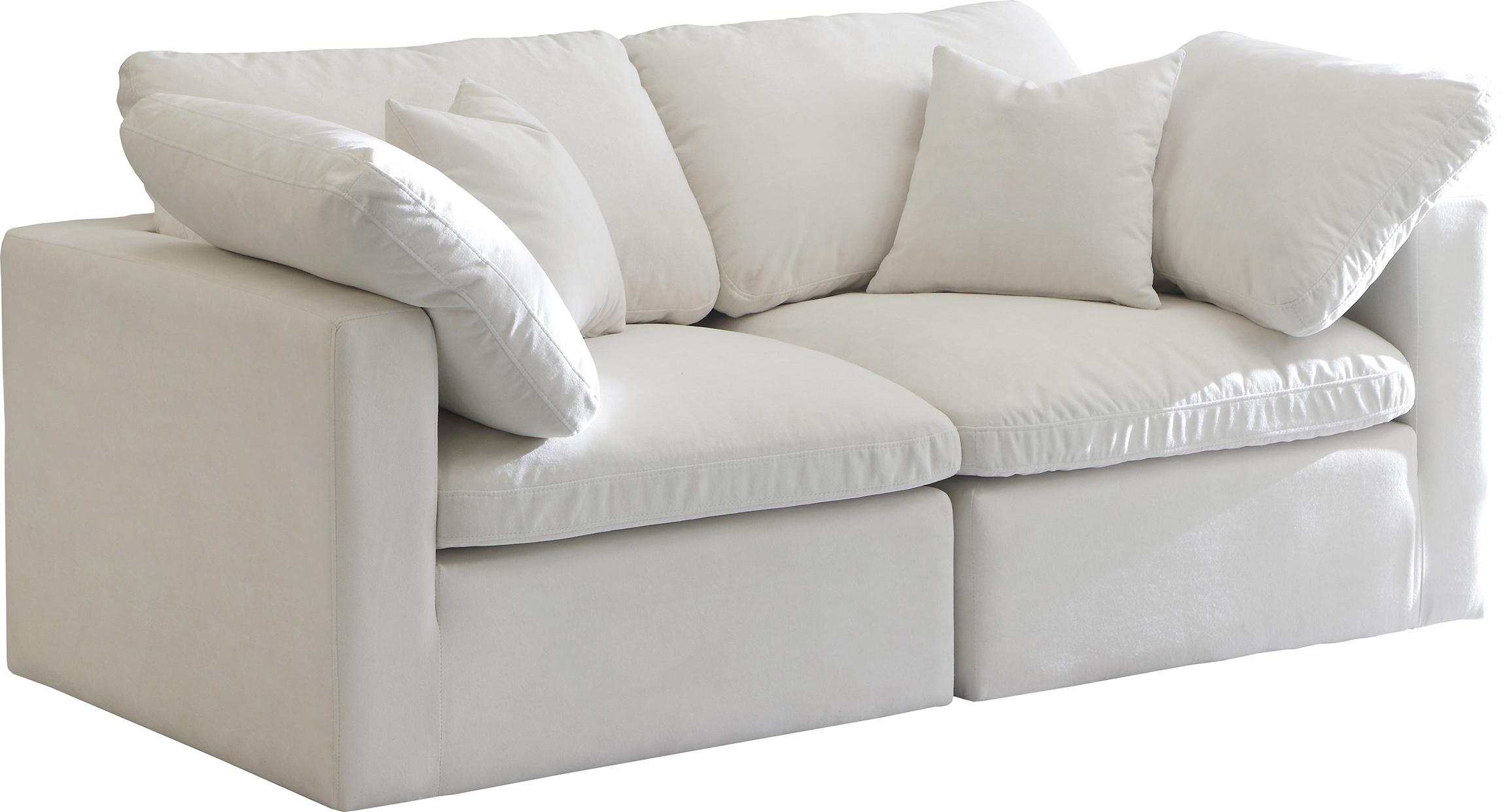 

    
Cream Velvet Comfort Modular Sofa Plush 602Cream-S70 Meridian Modern
