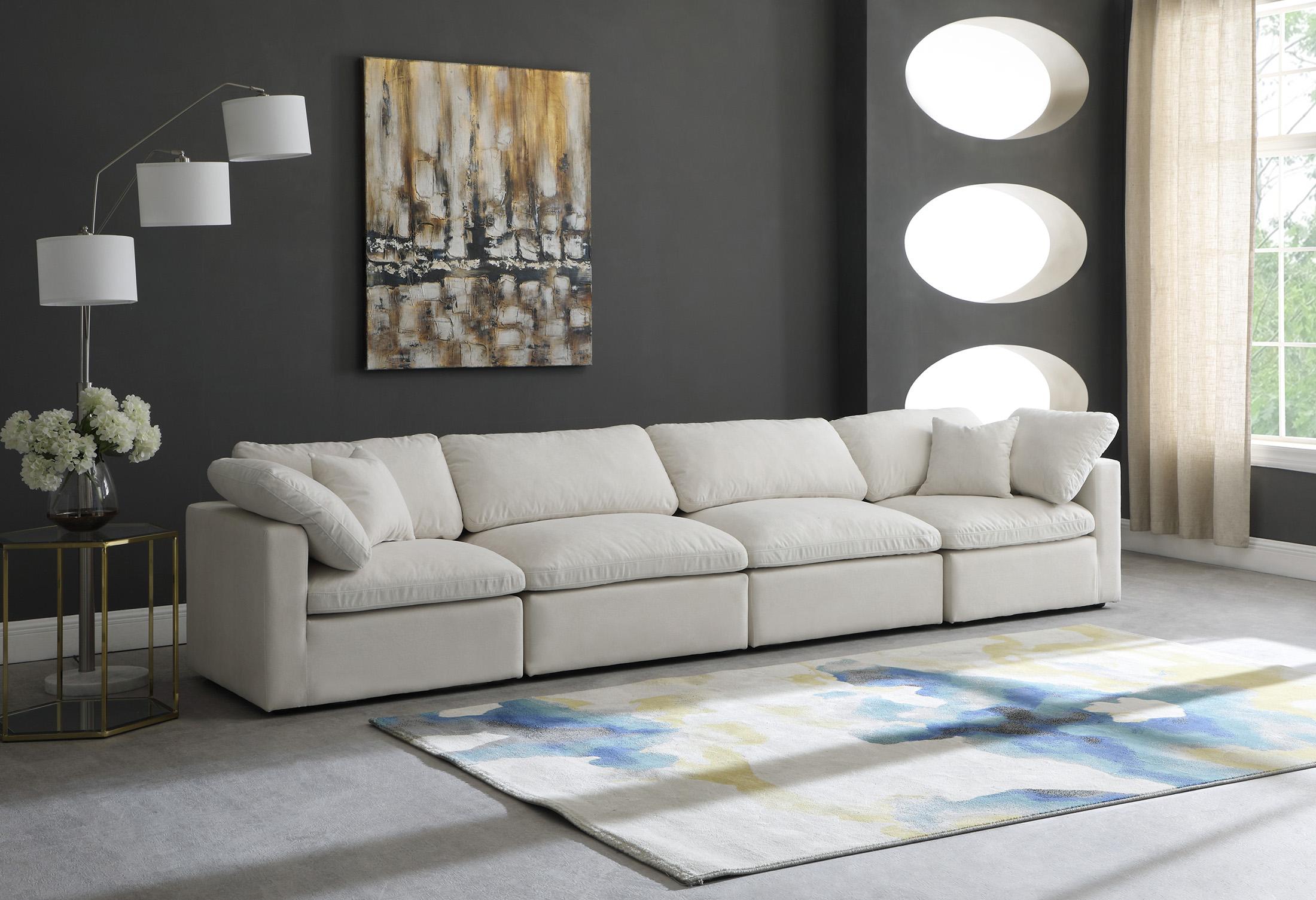 

    
Plush CREAM Velvet Sofa 140 Cloud Modular Overstuffed Down Filled SOFLEX Modern
