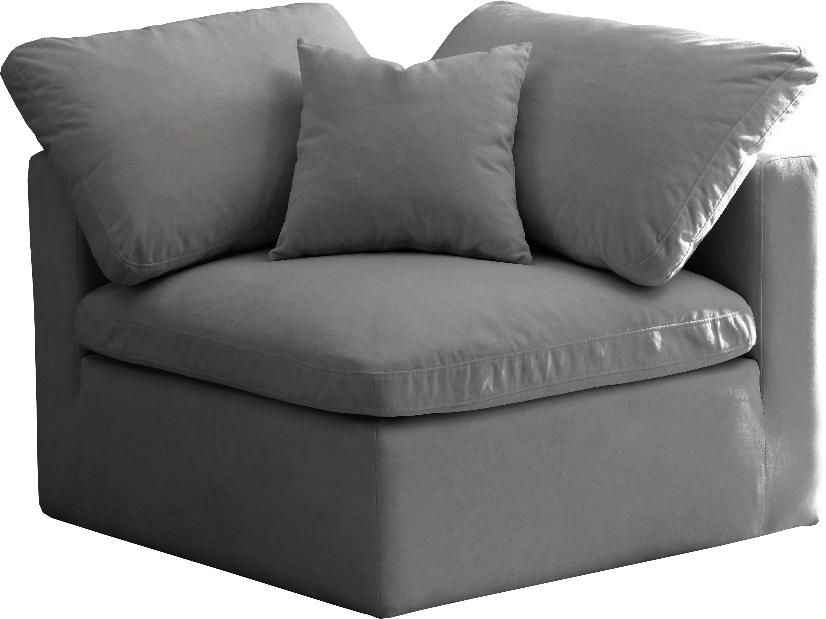 

    
Grey Velvet Comfort Modular Corner Chair Plush 602Grey-Corner Meridian Modern

