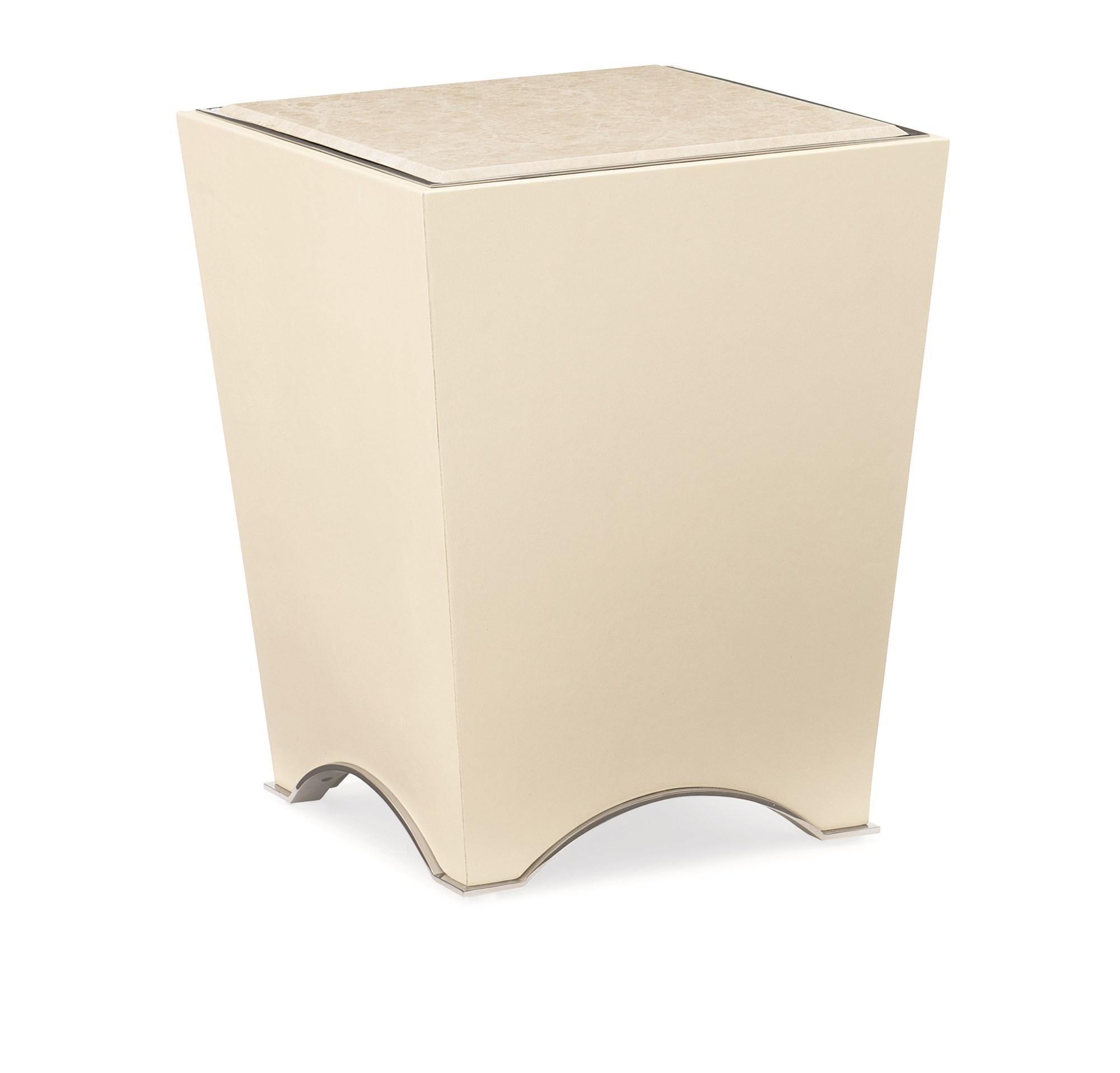 

    
Polished Marble Top & Leather Wrapped Sides End Table ON THE ROCKS by Caracole
