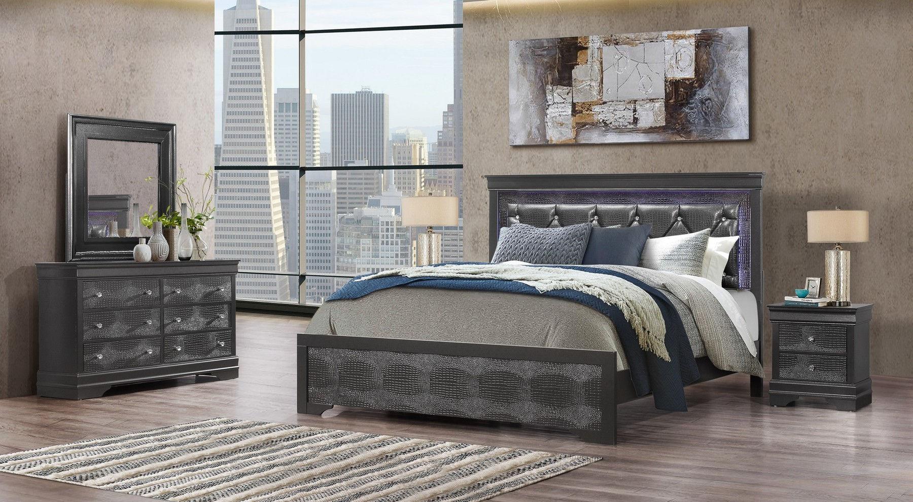 

    
Global Furniture USA POMPEI Panel Bed Metallic/Gray POMPEI-GR-QB
