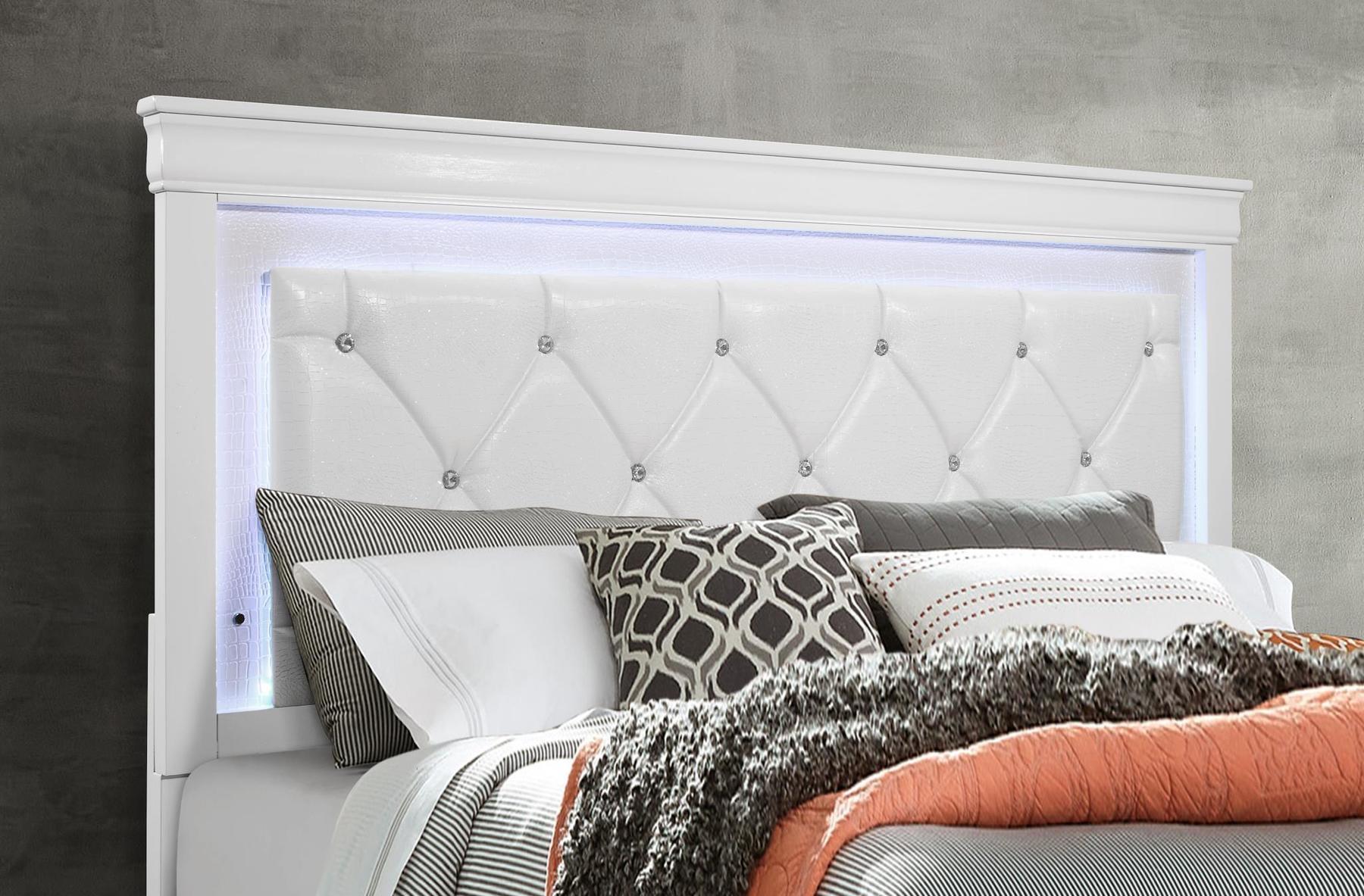 

                    
Global Furniture USA POMPEI Panel Bedroom Set White Crocodile Textured Purchase 
