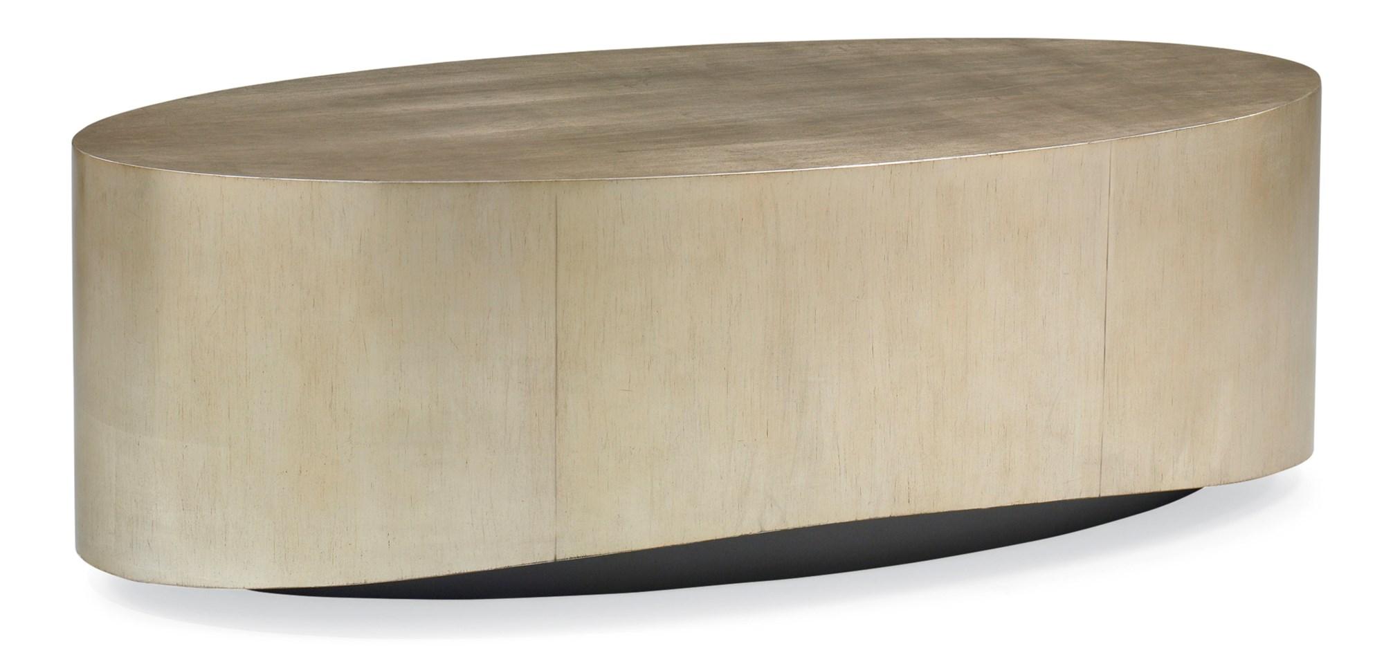 Contemporary Coffee Table COME OVAL HERE TRA-COCTAB-012 in Gold, Black 