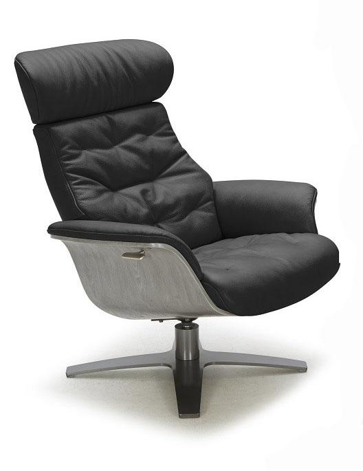 

    
Grayson Premium Black Italian Leather Lounge Chair W/Ottoman 2Pcs Contemporary
