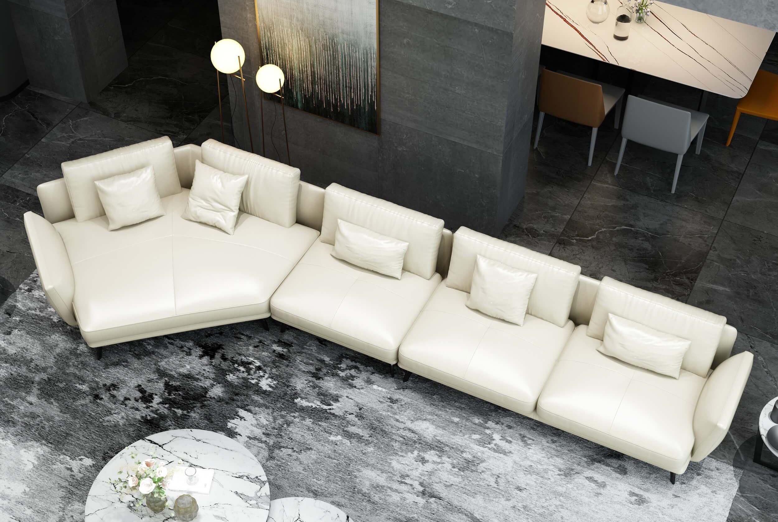 

    
Off White Italian Leather 5-Seater Sectional GALAXY LHC EUROPEAN FURNITURE
