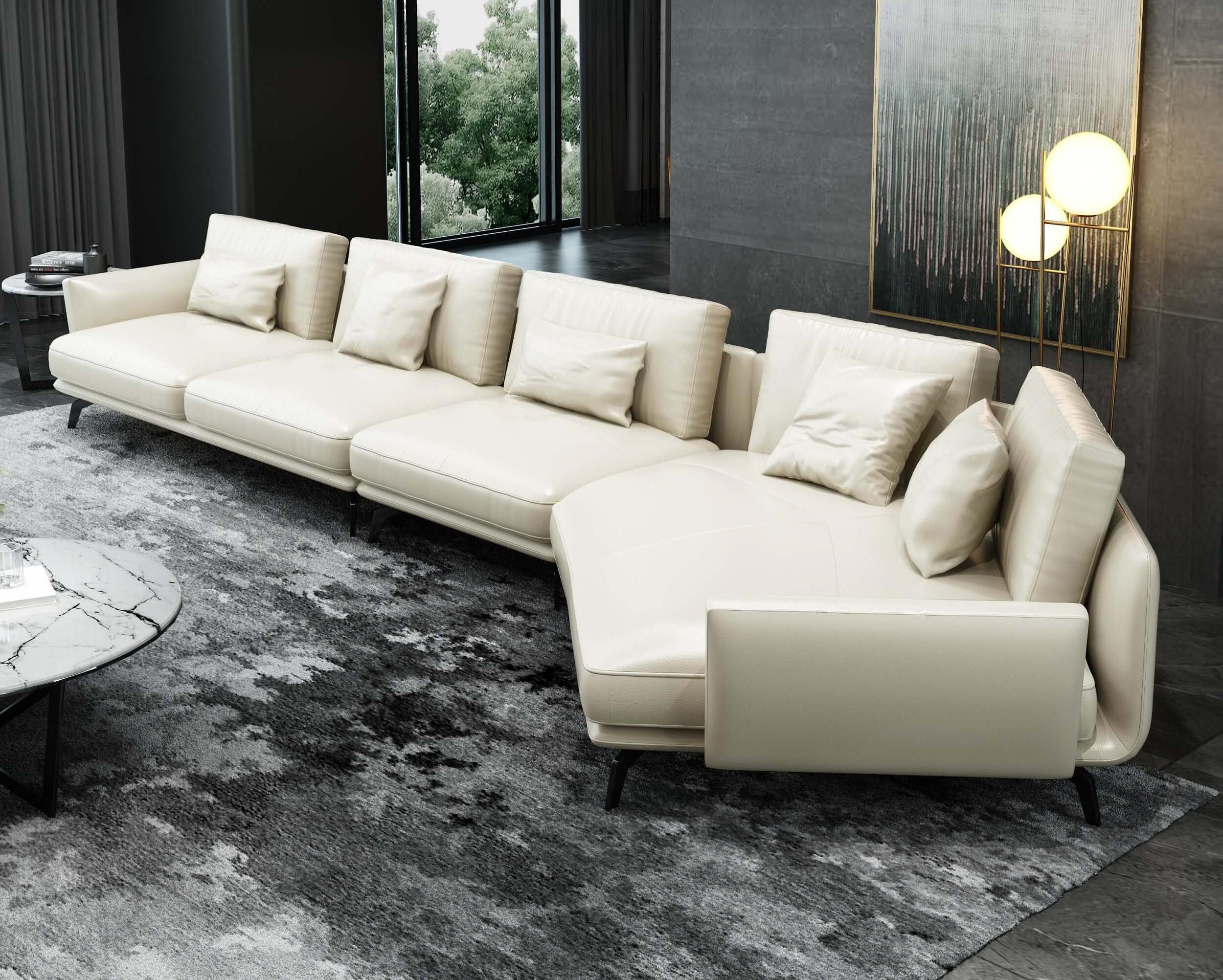 

    
Off White Italian Leather 5-Seater Sectional GALAXY RHC EUROPEAN FURNITURE
