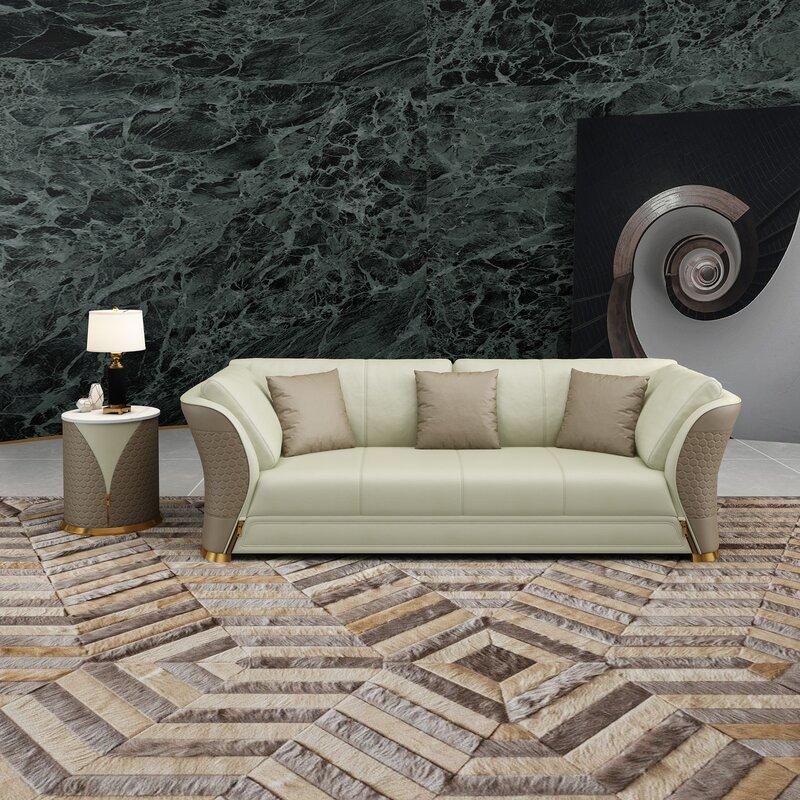 

    
Premium Italian Leather Taupe-off White Sofa VOGUE  EUROPEAN FURNITURE Modern
