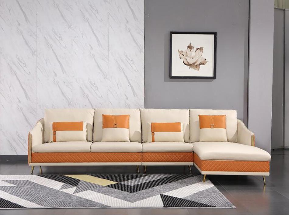 

                    
EUROPEAN FURNITURE ICARO 4 Seater Sectional Sofa Off-White/Orange Italian Leather Purchase 
