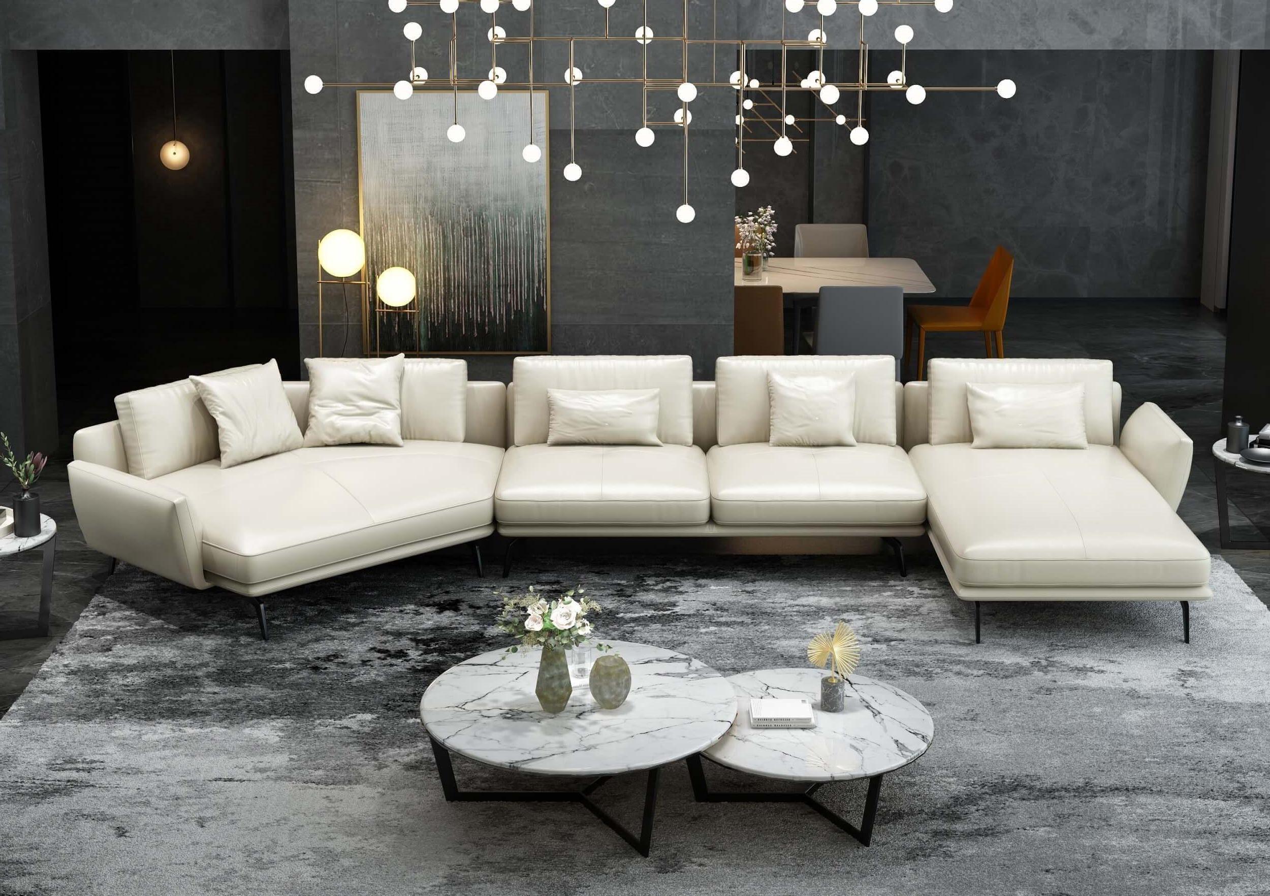 

    
White Italian Leather Sectional Sofa RHF SANTIAGO EUROPEAN FURNITURE
