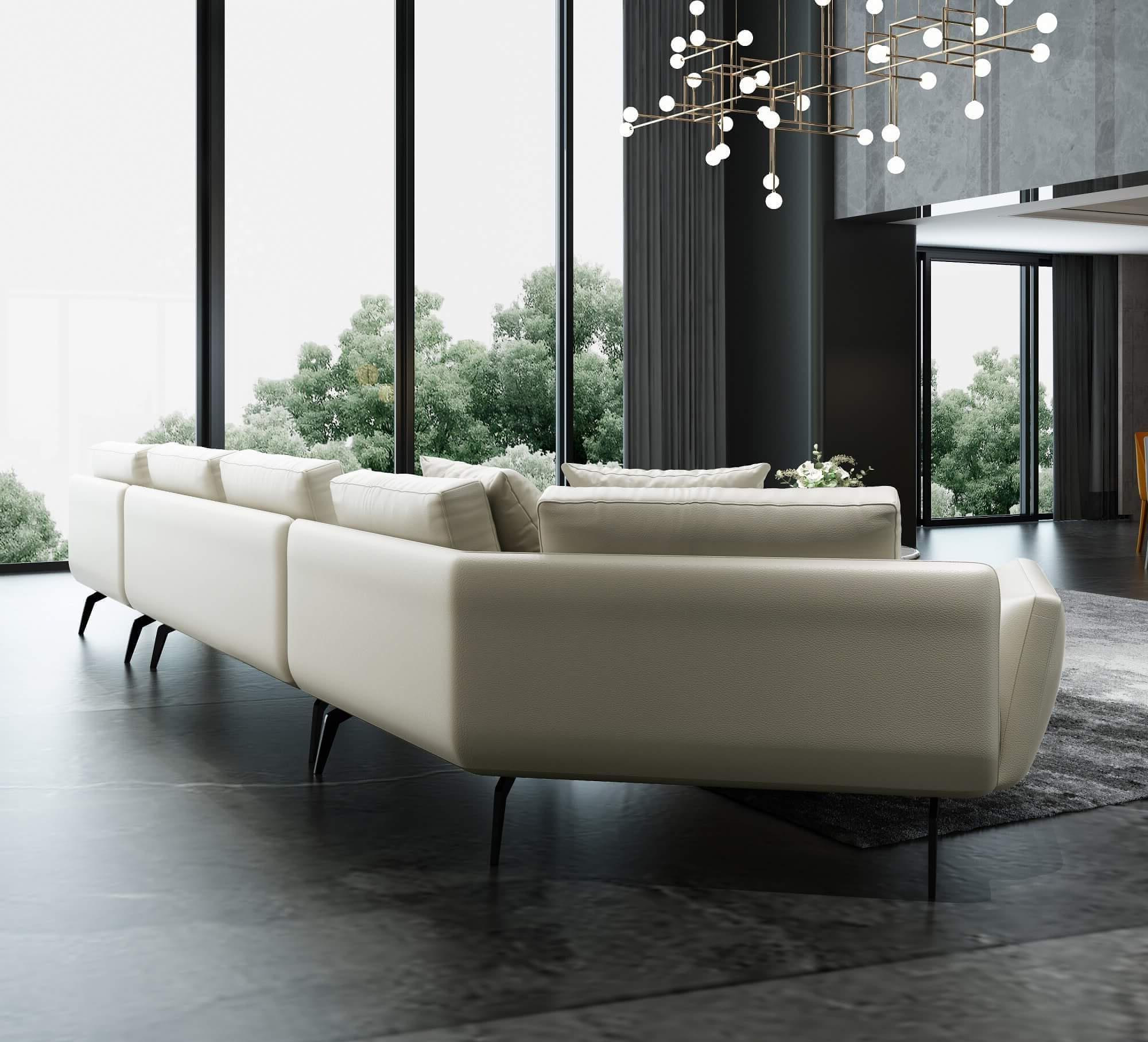 

                    
EUROPEAN FURNITURE SANTIAGO 6 Seater Sectional Sofa White Italian Leather Purchase 
