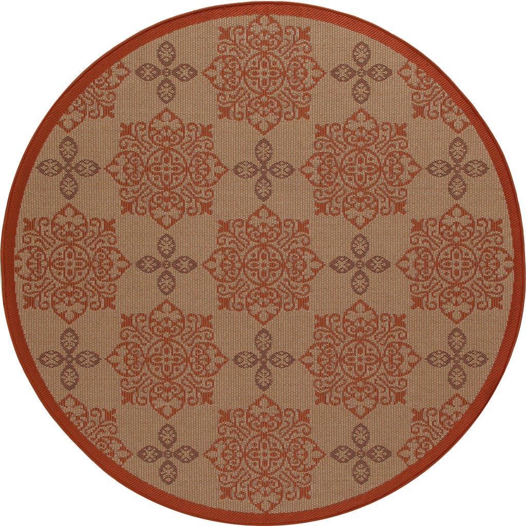 

    
Prosser Melford Red 6 ft. 7 in. Round Indoor/Outdoor Area Rug by Art Carpet
