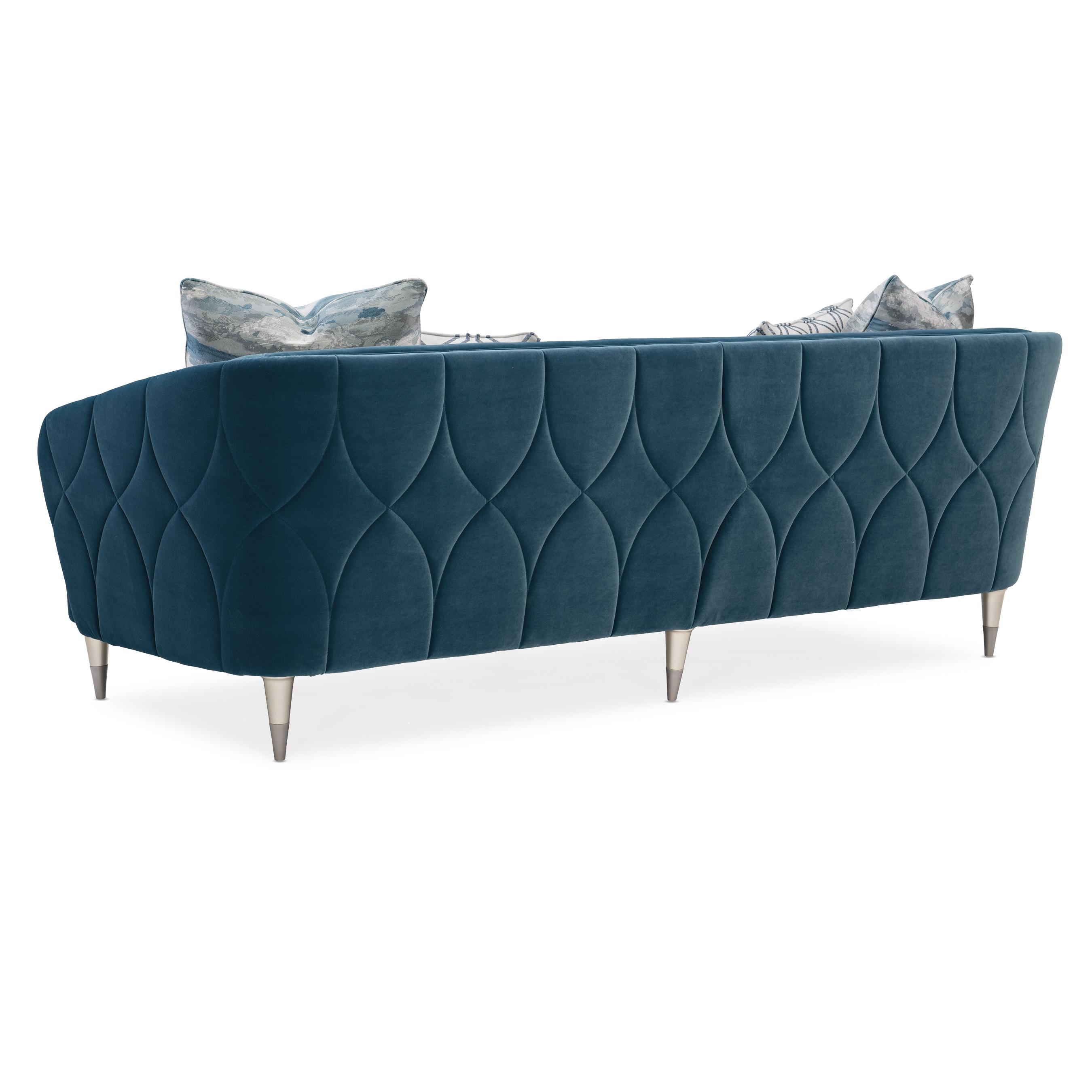 

        
Caracole Hour Time Sofa and 2 Chairs Prussian blue Velvet 662896031539
