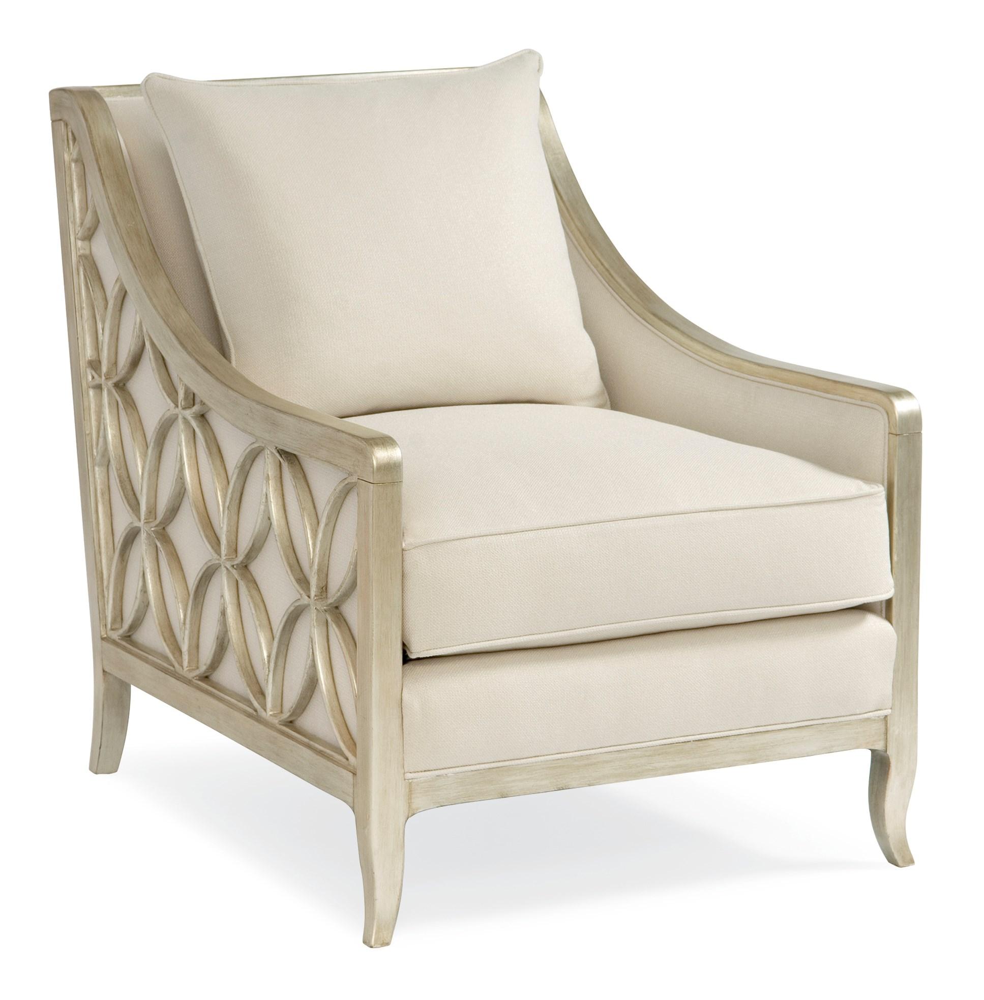 Contemporary Accent Chair SOCIAL BUTTERFLY UPH-CHALOU-02D in Beige Fabric