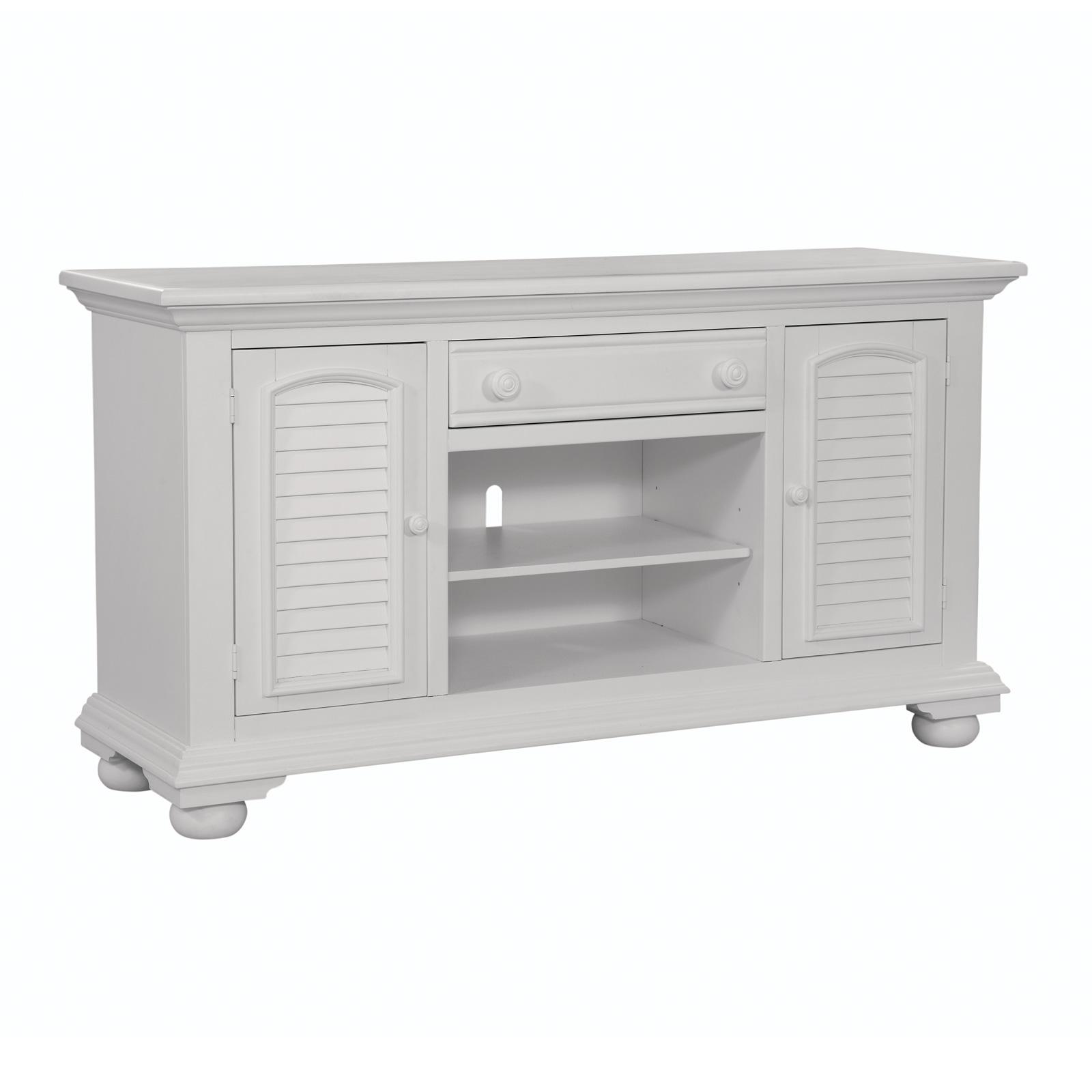 

    
Pure White 60" TV Console 6510-216 COTTAGE Traditions American Woodcrafters
