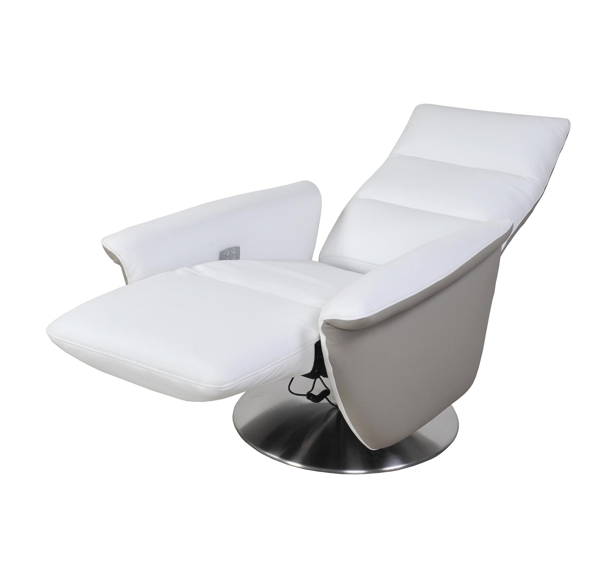 

    
Pure White Full Leather Dual Motor Motion Recliner 279 Oslo Moroni Contemporary
