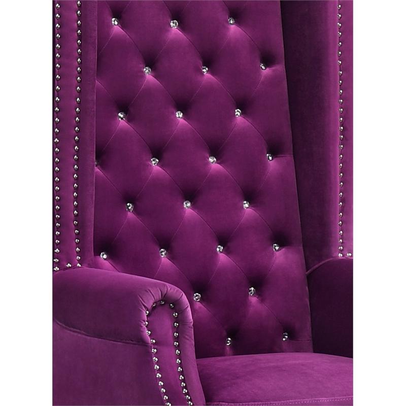 

        
Cosmos Furniture Bollywood Arm Chairs Purple Velvet 810053741382
