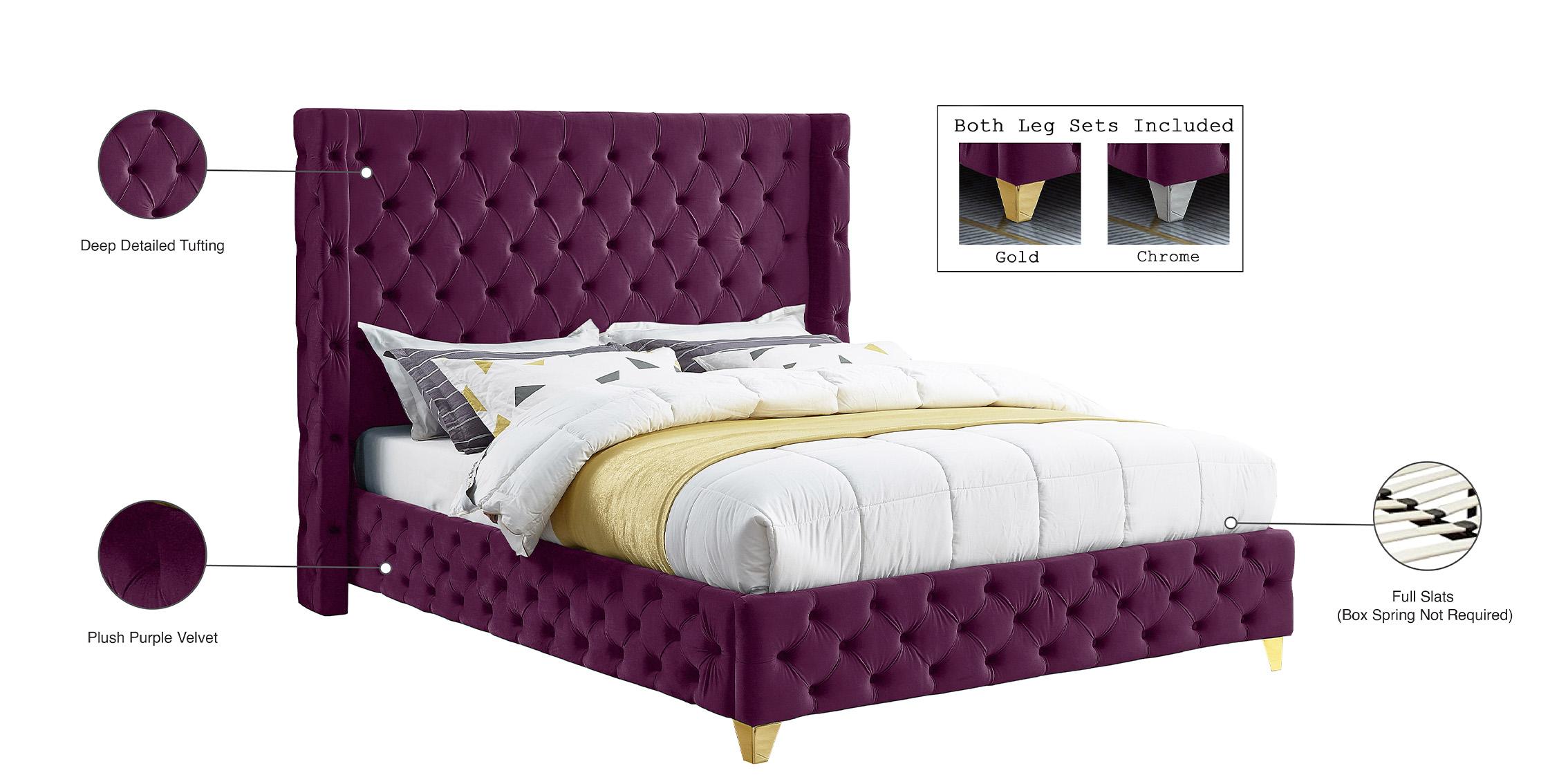 

    
SavanPurple-K Purple Velvet Tufted King Bed SAVAN SavanPurple-K Meridian Modern Contemporary
