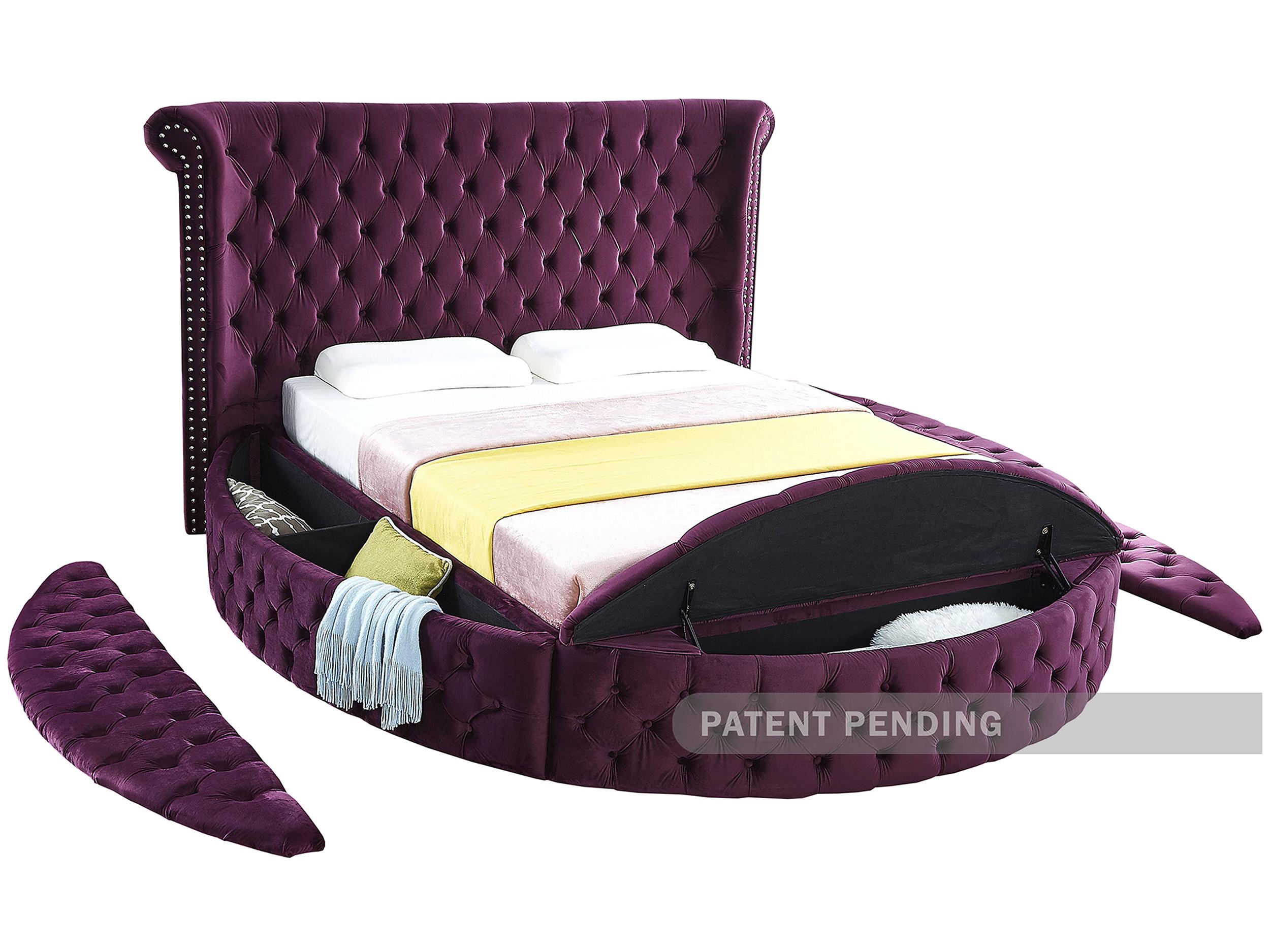 

        
Meridian Furniture LuxusPurple-Q Storage Bed Purple Velvet 094308253206
