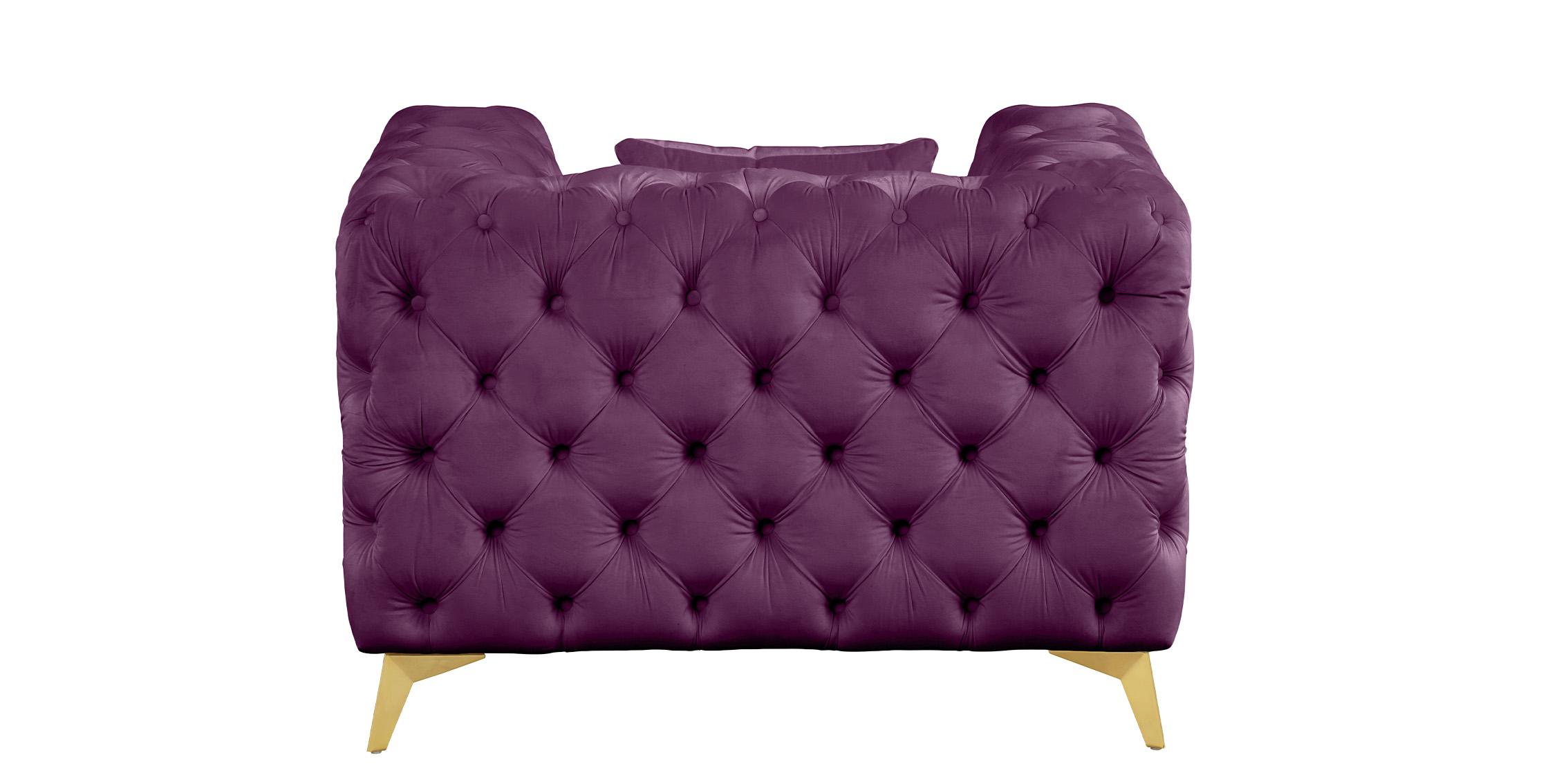 

    
 Photo  Purple Velvet Tufted Sofa Set 3P KINGDOM 695Purple Meridian Contemporary Modern
