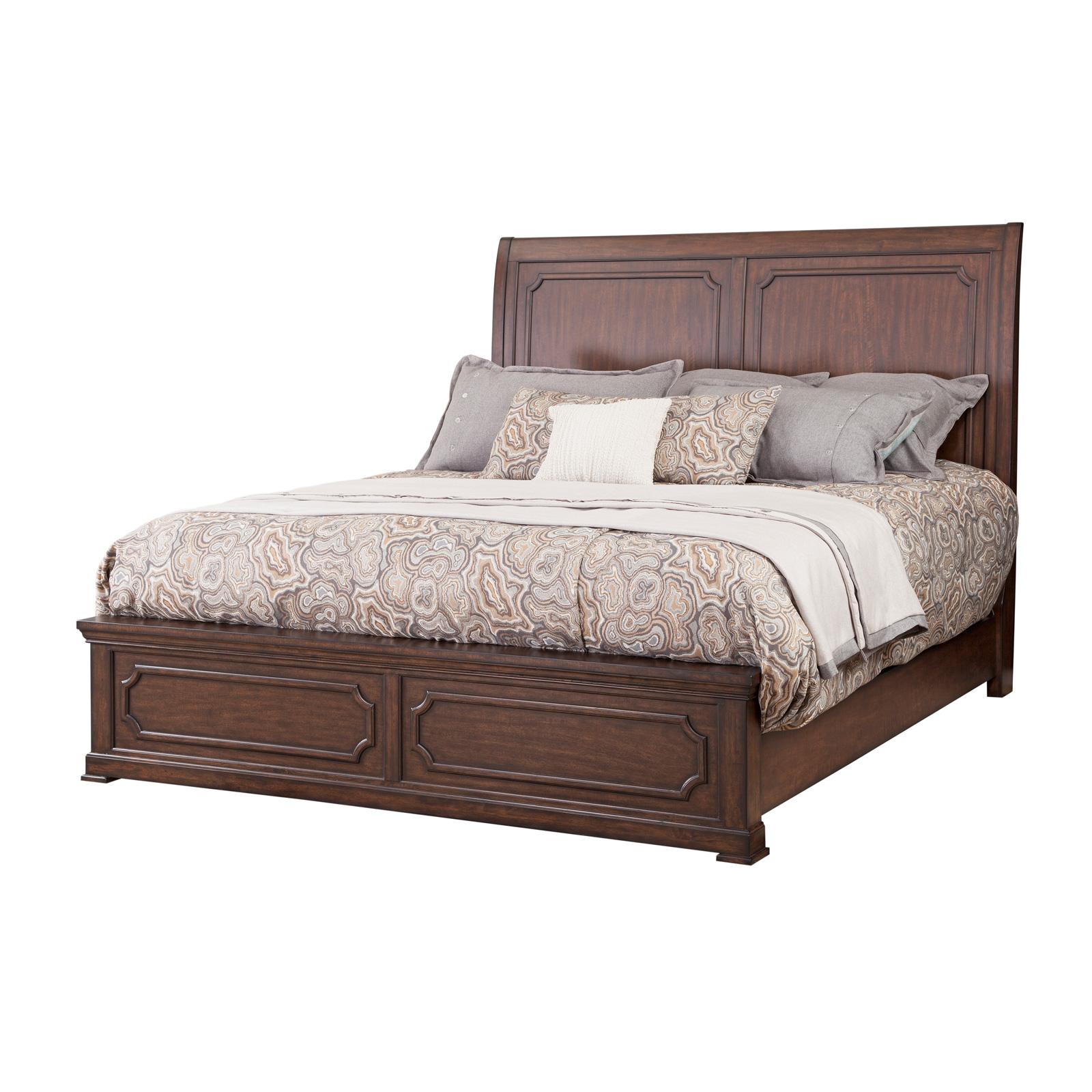 

    
Queen Sleigh Bed Set 4Pcs Kestrel Hills 4800-QSLPN-4PC  American Woodcrafters
