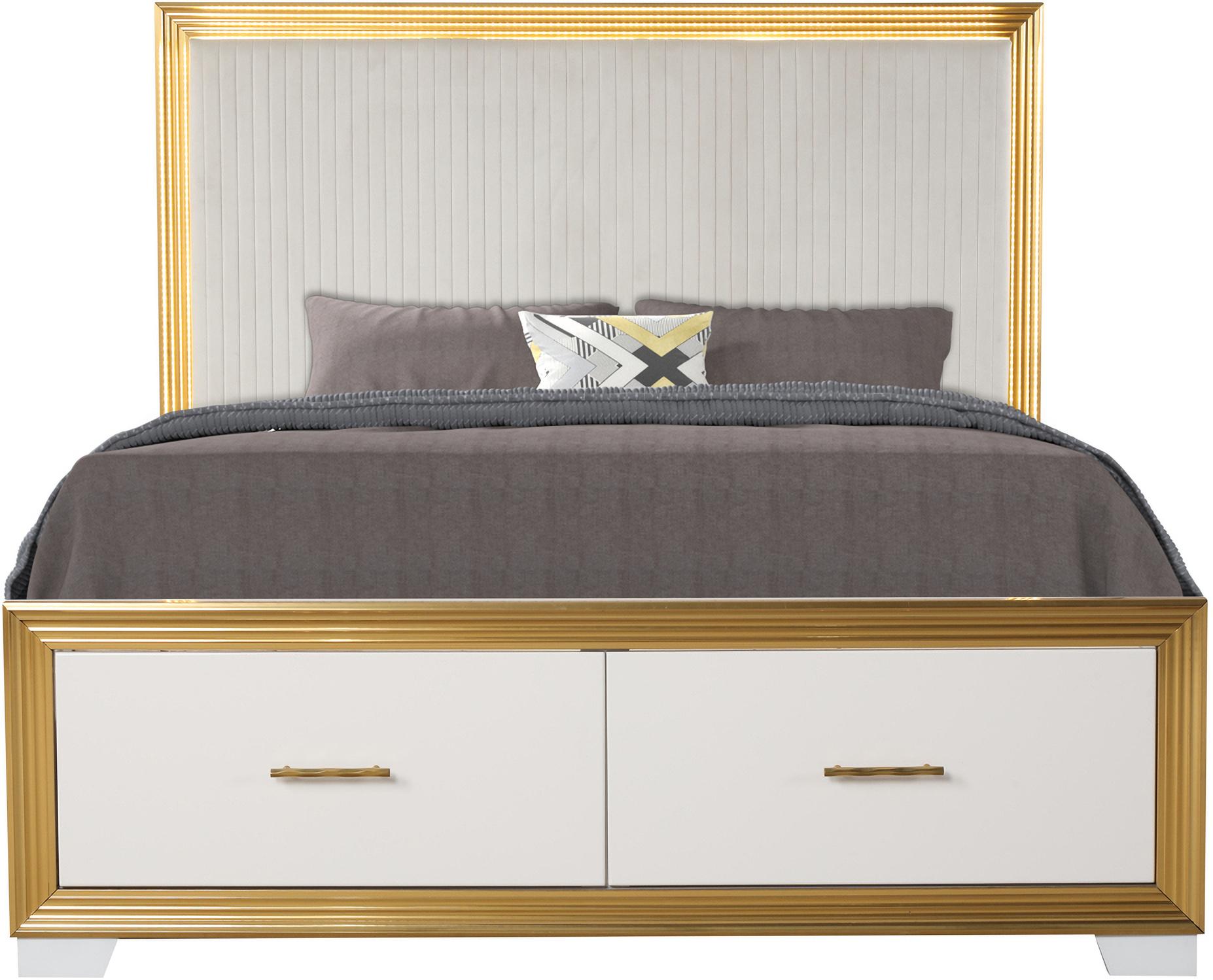 

    
Queen Tufted Bed Made with Wood In White Obsession Galaxy Home Modern
