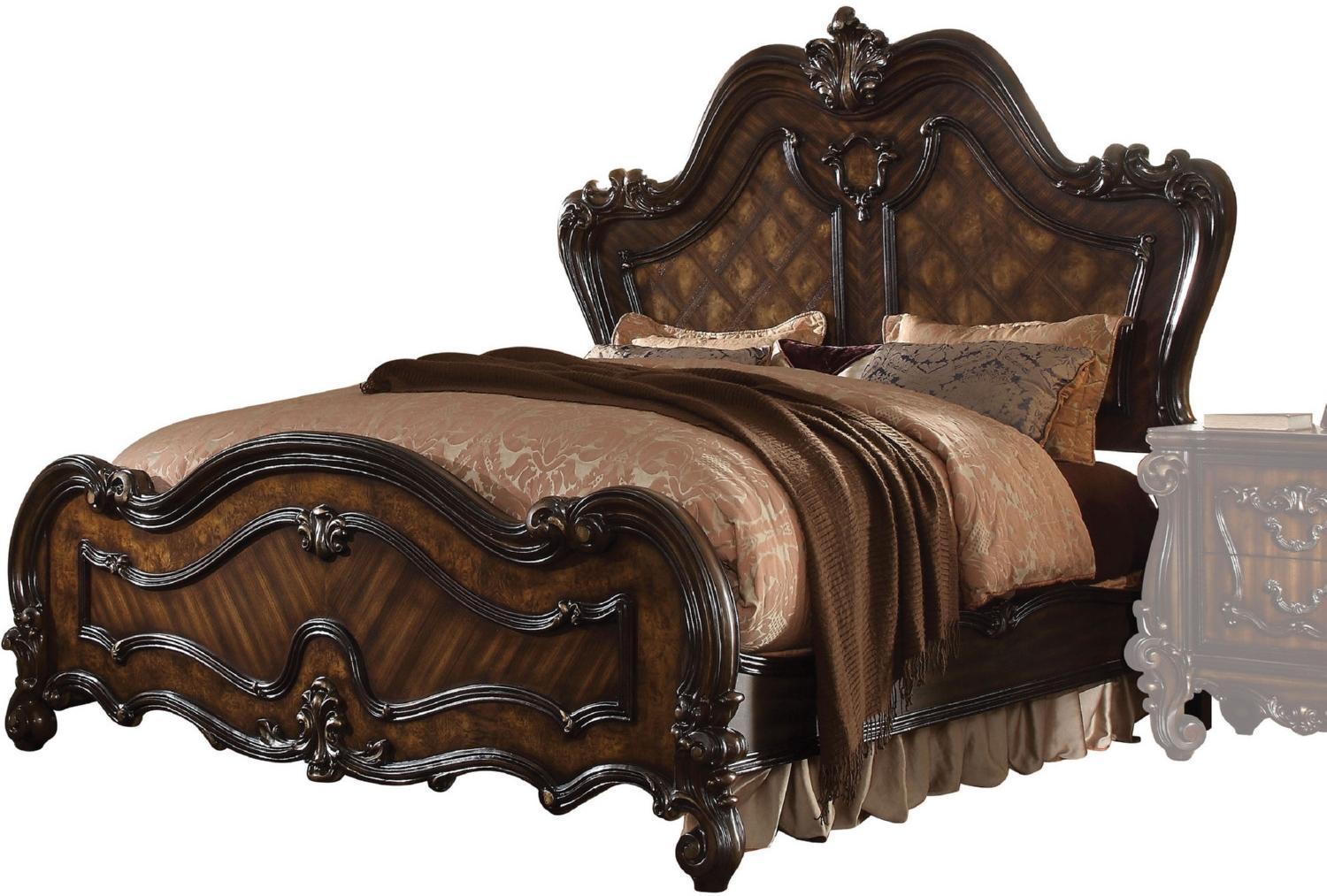 

    
Queenies Cherry Oak King Panel Standard Bedroom Set 3Pcs  Classic
